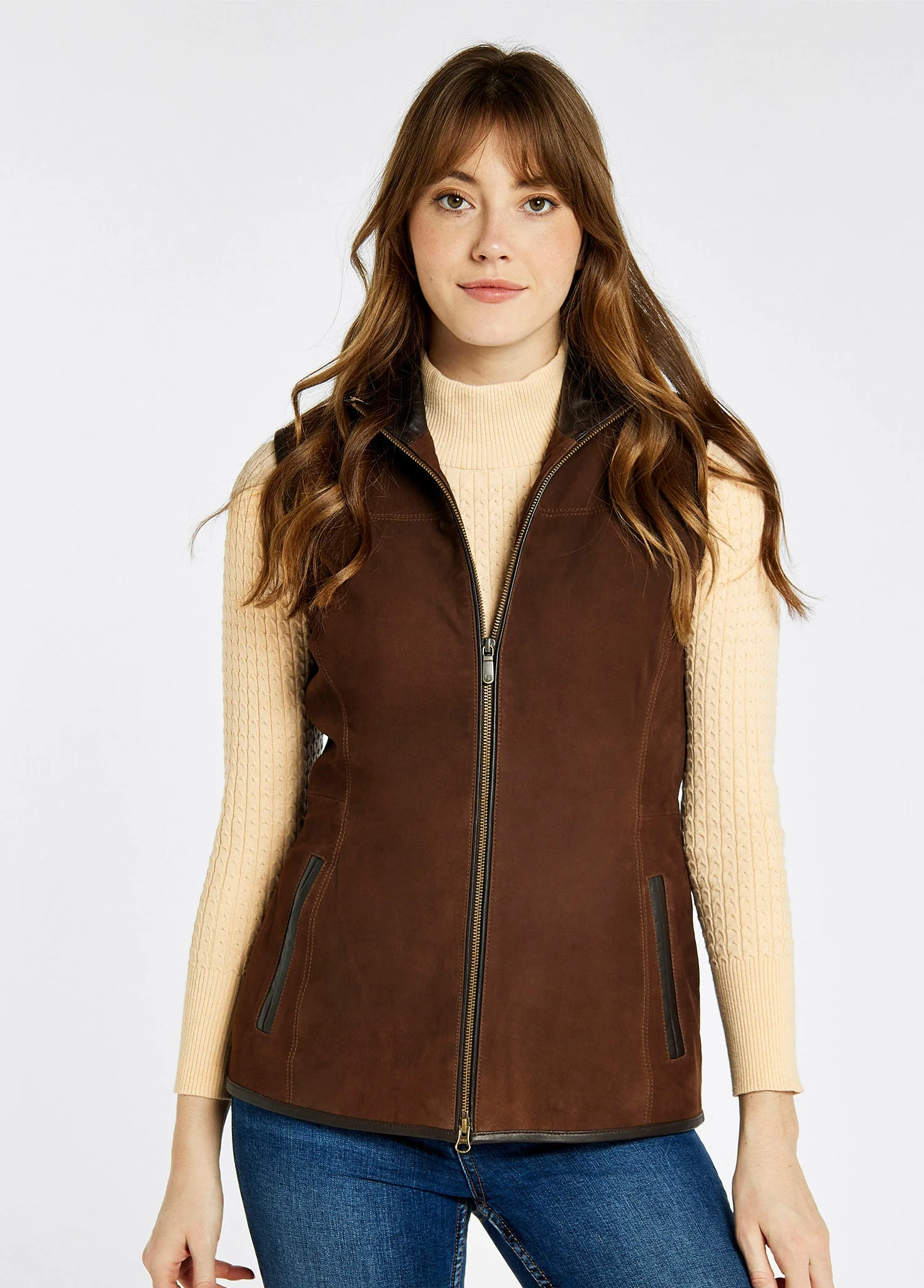 Kingston Leather Gilet - Walnut - Image 3