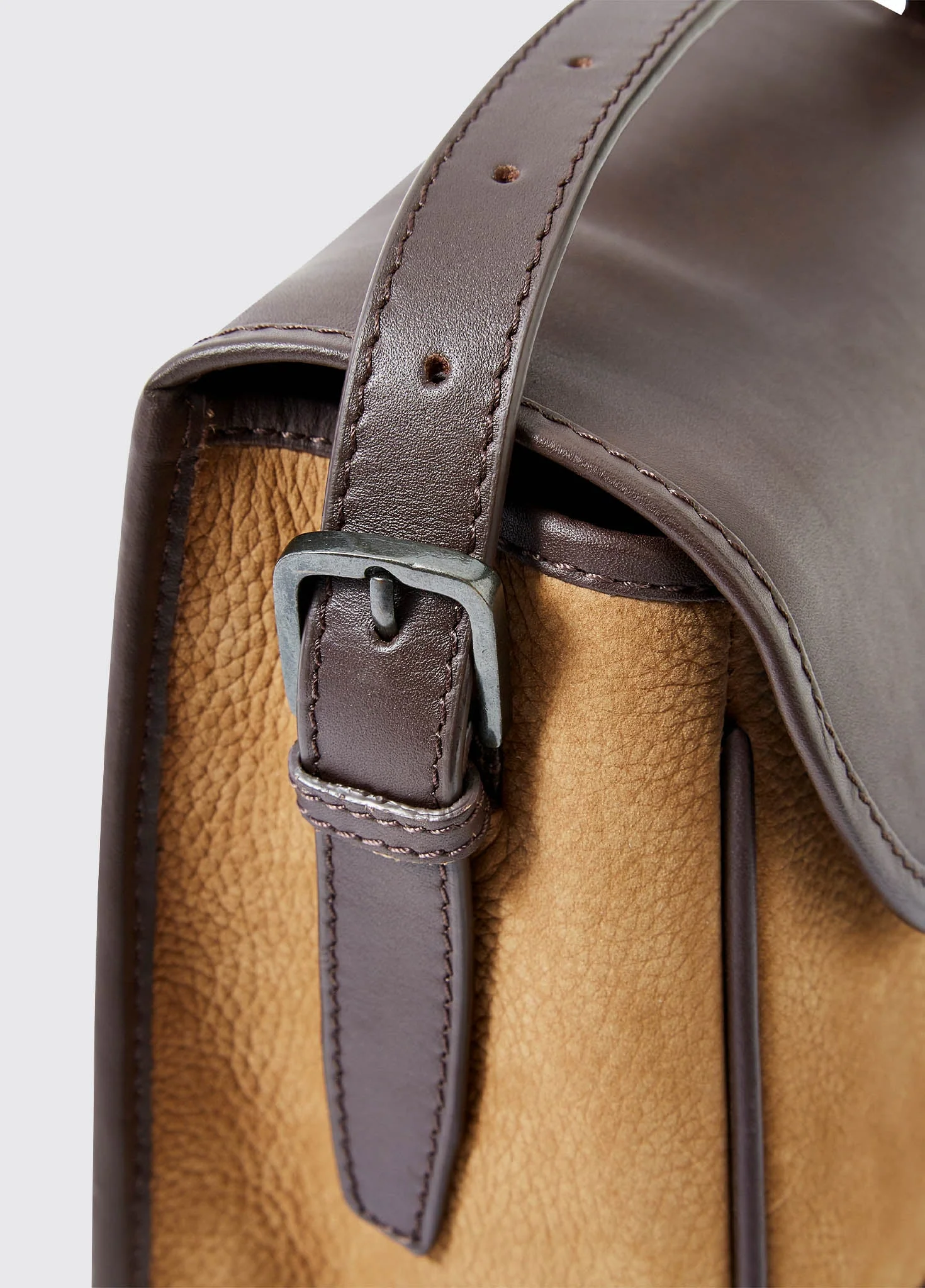 Clara Ladies Leather Saddle bag - Brown - Image 6