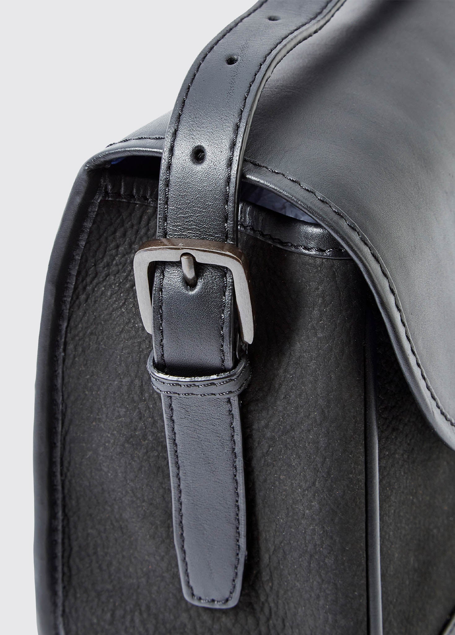 Clara Ladies Leather Saddle bag - Black - Image 4