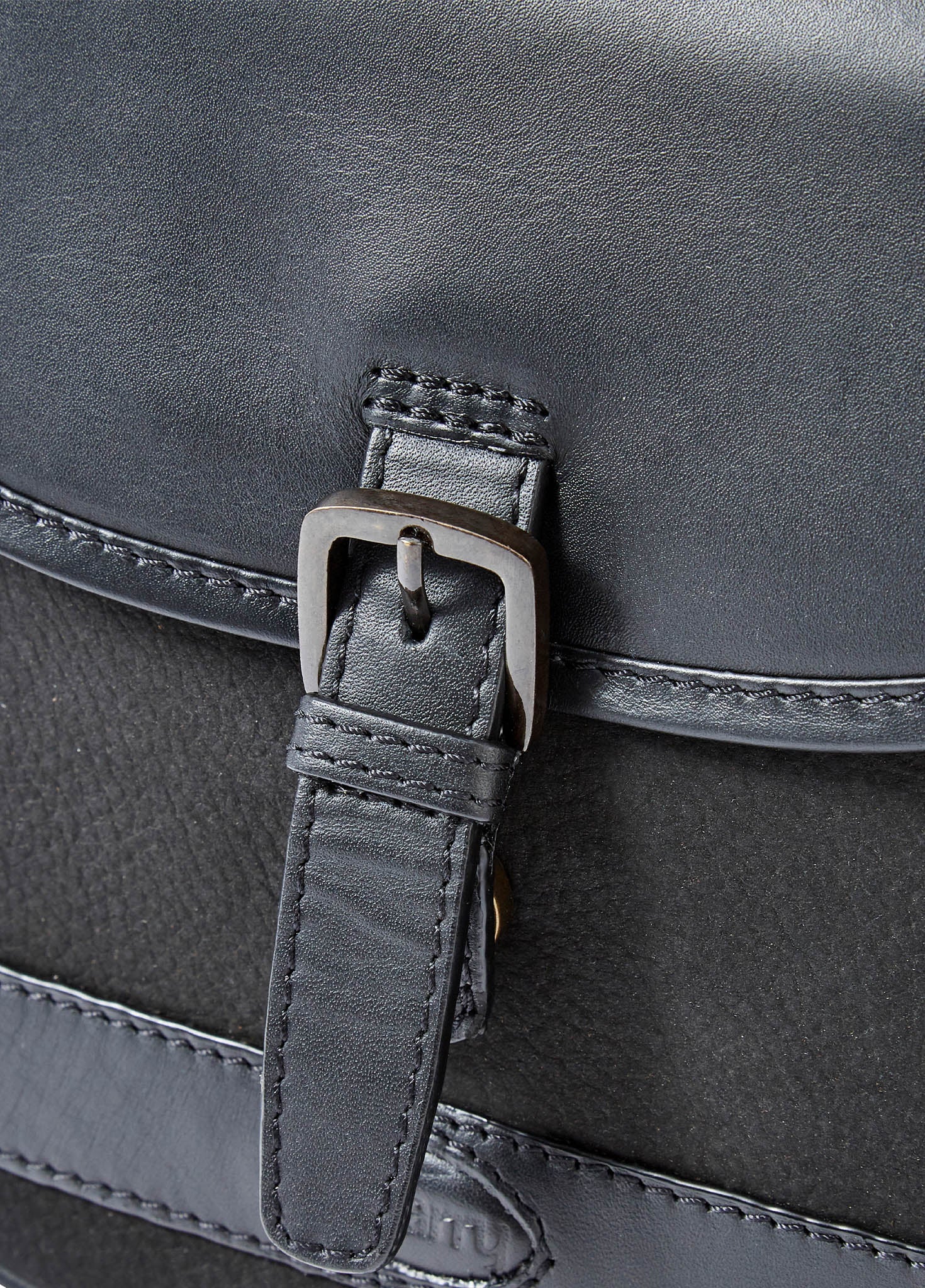 Clara Ladies Leather Saddle bag - Black - Image 5