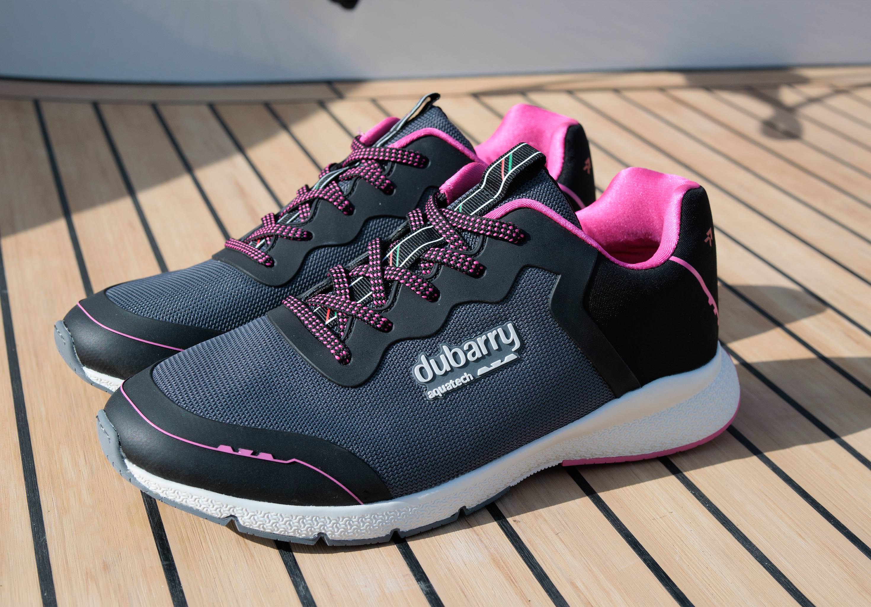 Palermo Ladies Lightweight Sporty Trainer - Steel/Cerise - Image 3