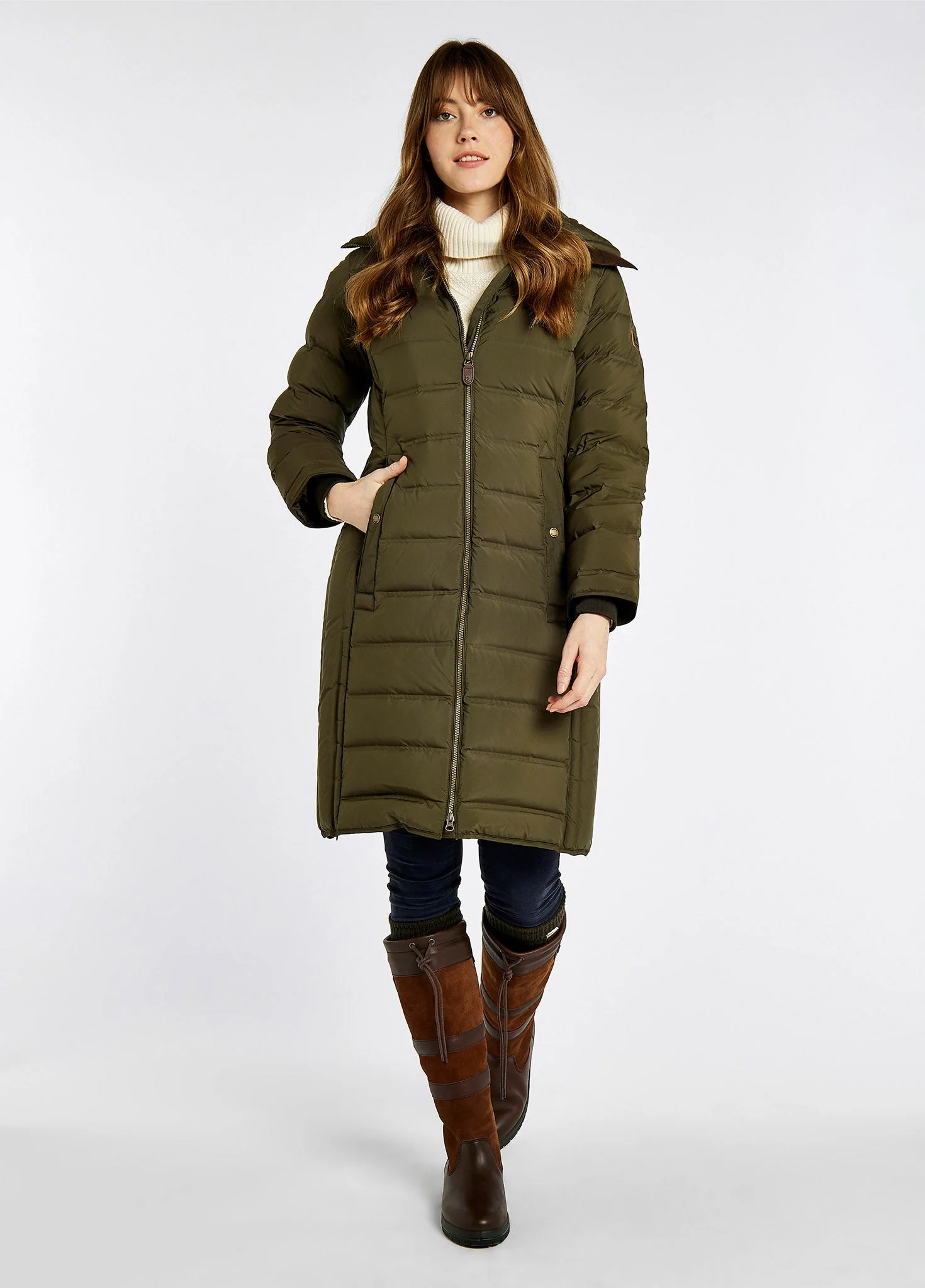 Meyers long length coat - Olive - Image 2