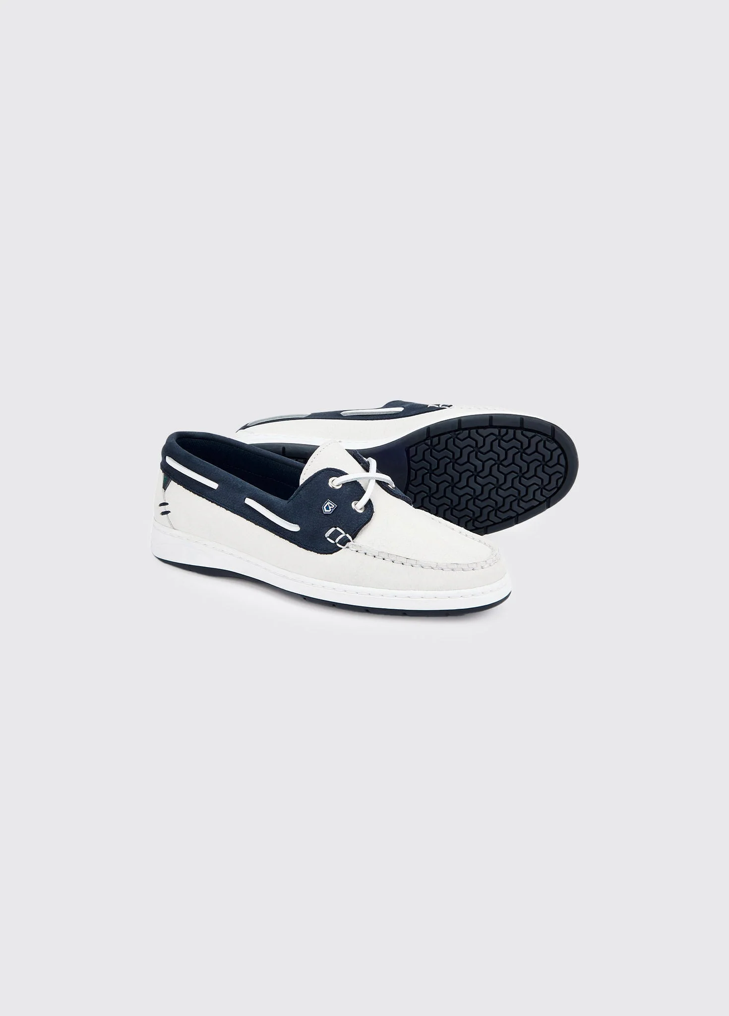 Marbella Deck Shoe - White/Navy - Image 2
