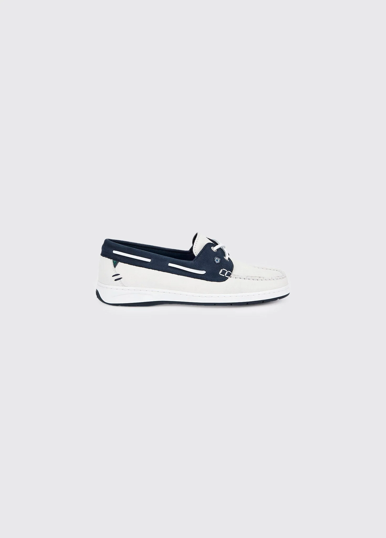 Marbella Deck Shoe - White/Navy - Image 3
