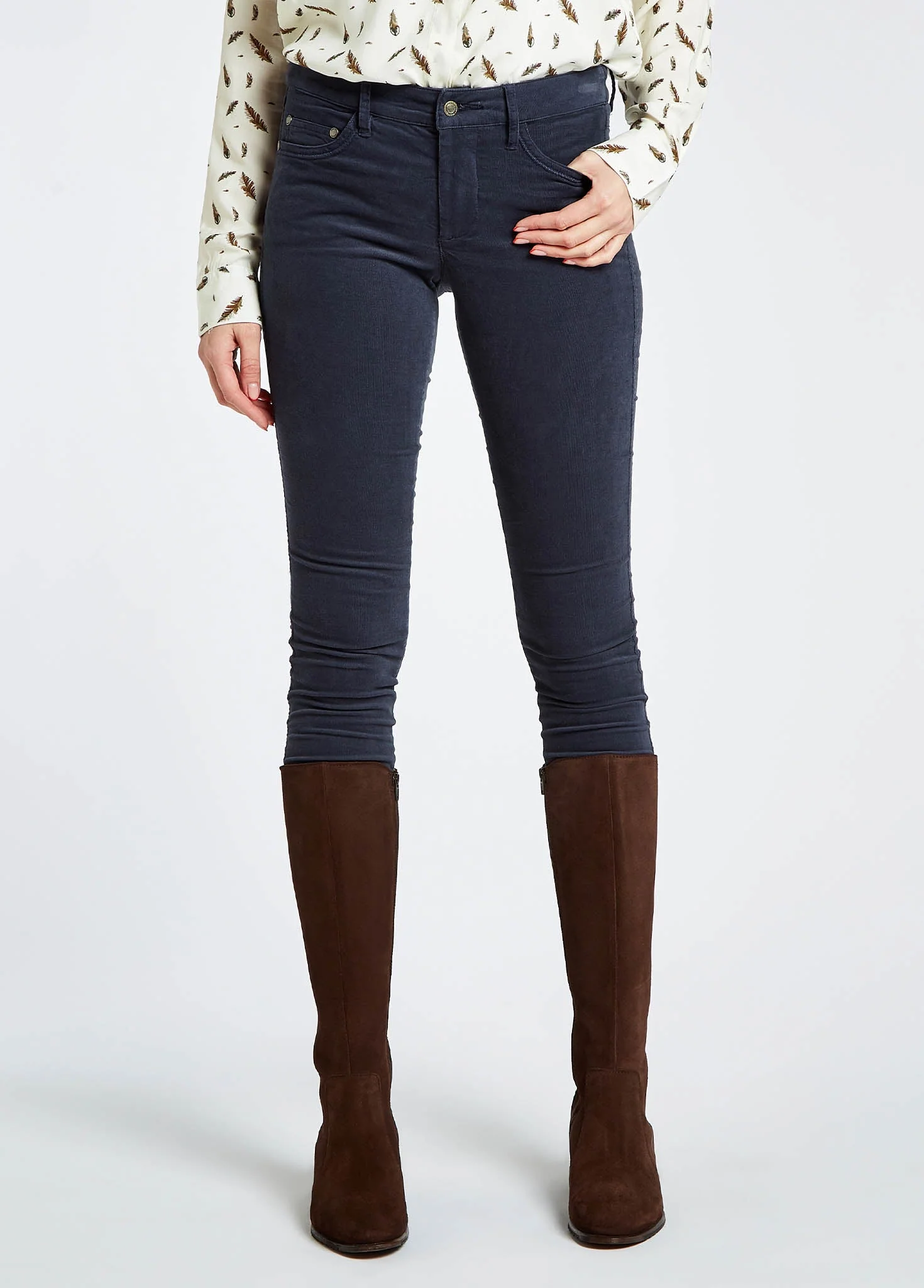 Honeysuckle Pincord Jeans - Indigo - Image 4