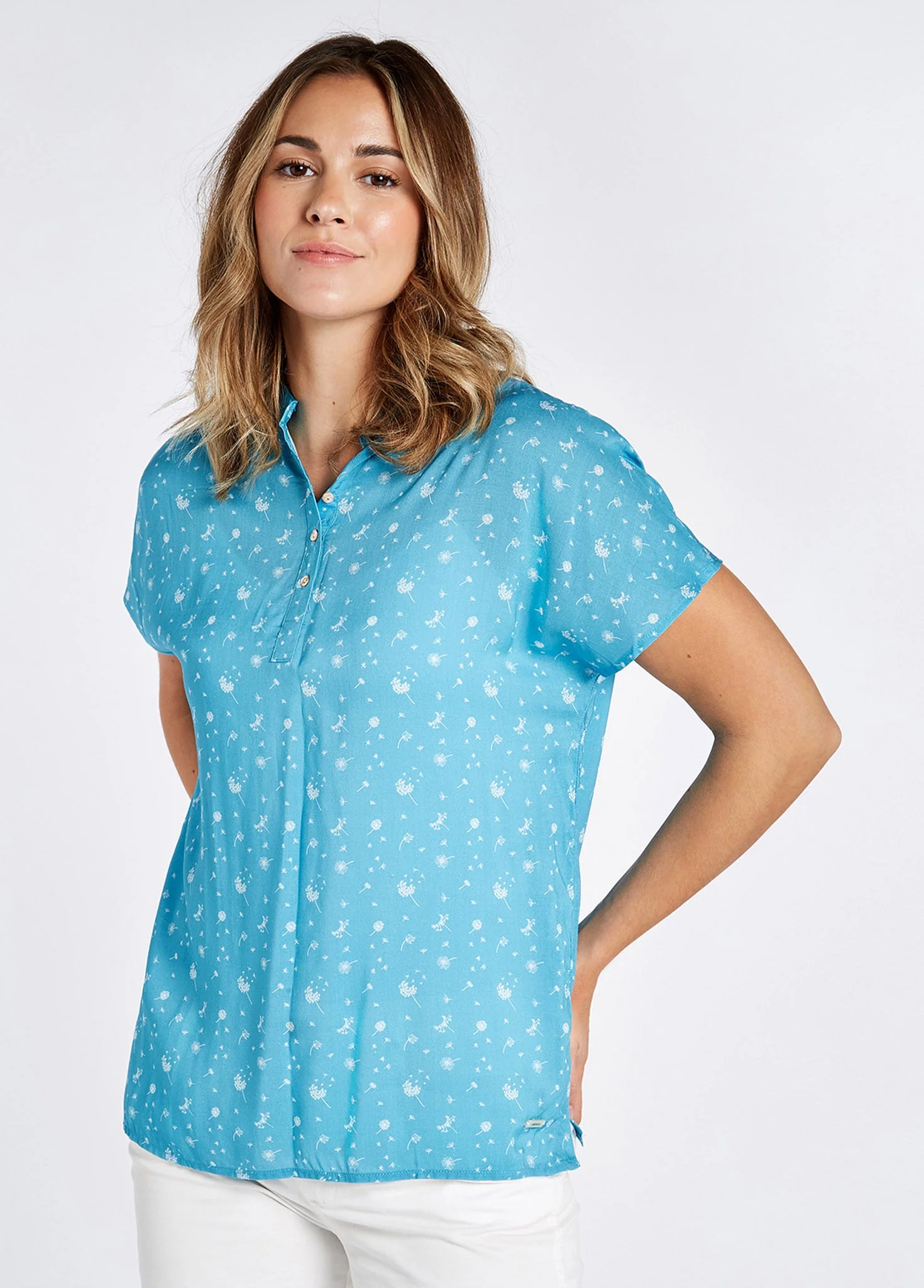 Waterfall Printed Top - Cornflower - Size EU 36 - Image 3