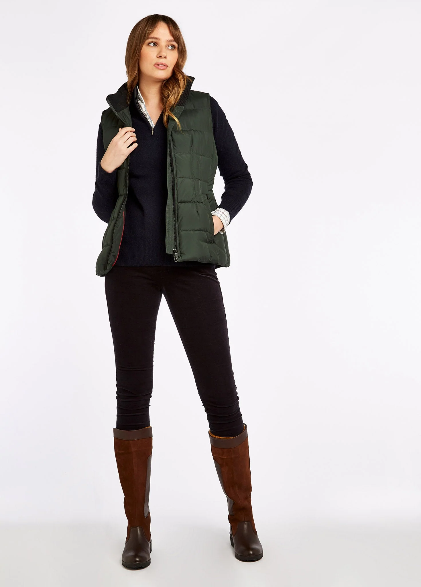 Spiddal Quilted Gilet - Spruce - Image 2