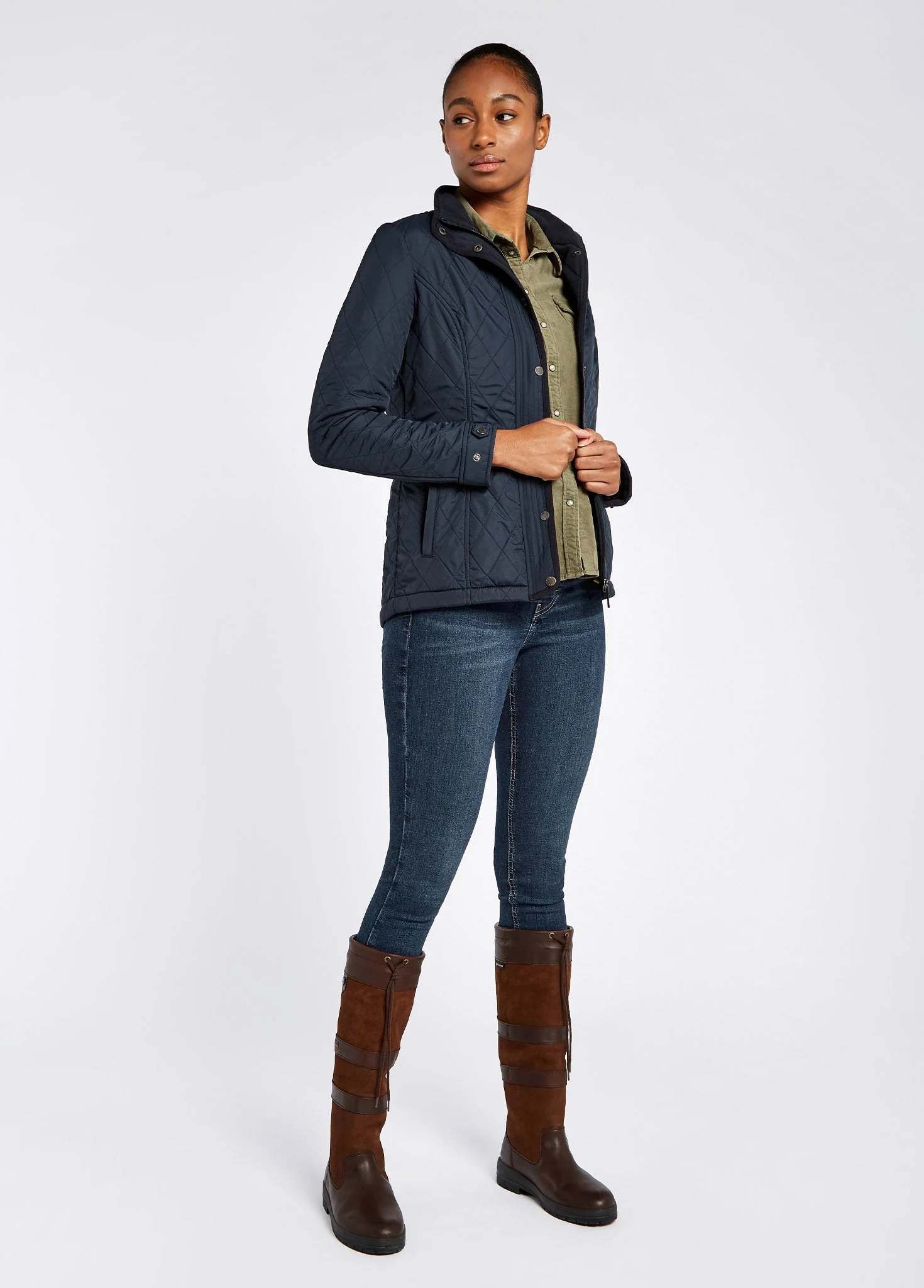Camlodge Quilted Jacket - Navy - Image 2