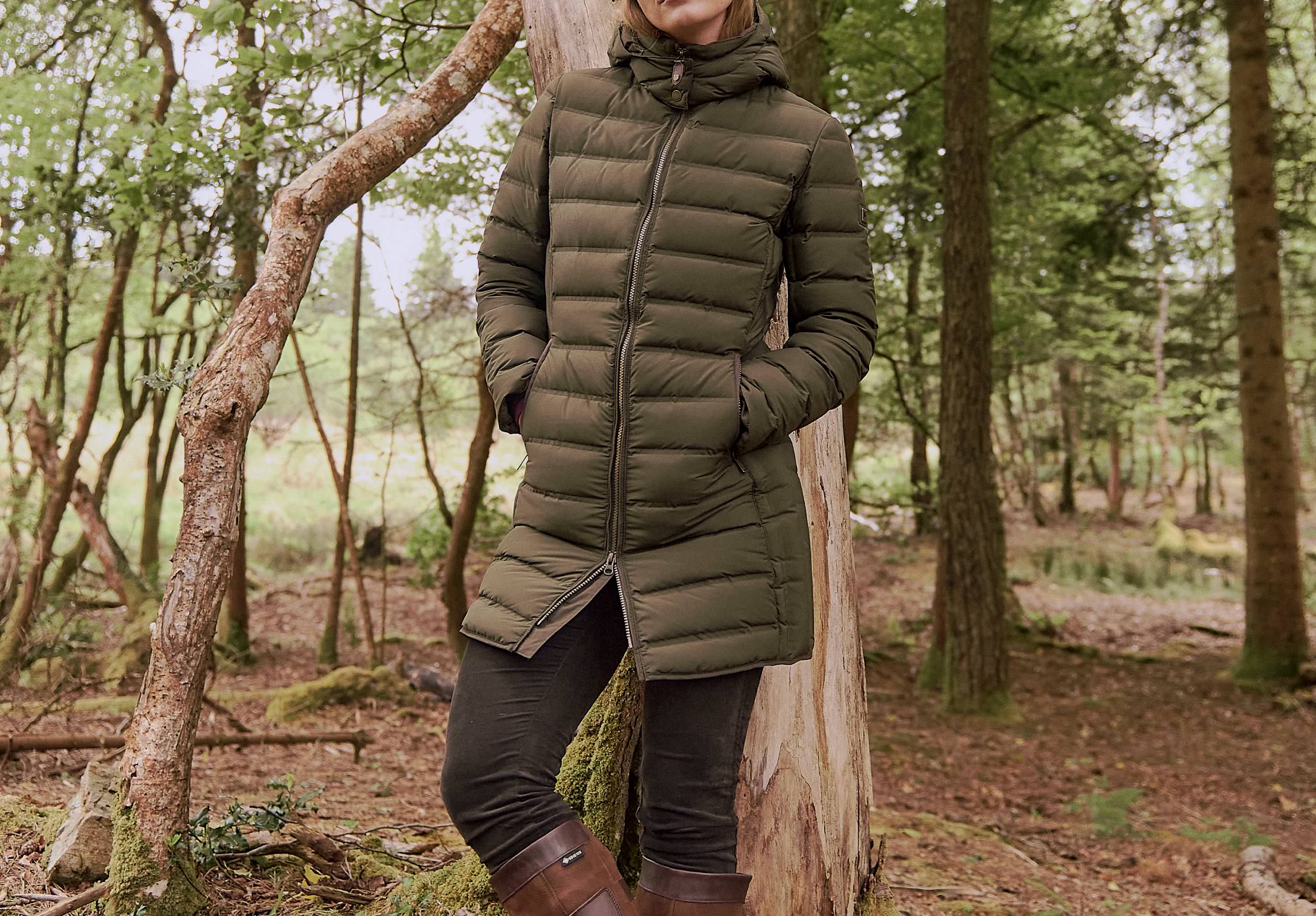 Ballybrophy Quilted Jacket - Olive - Image 2