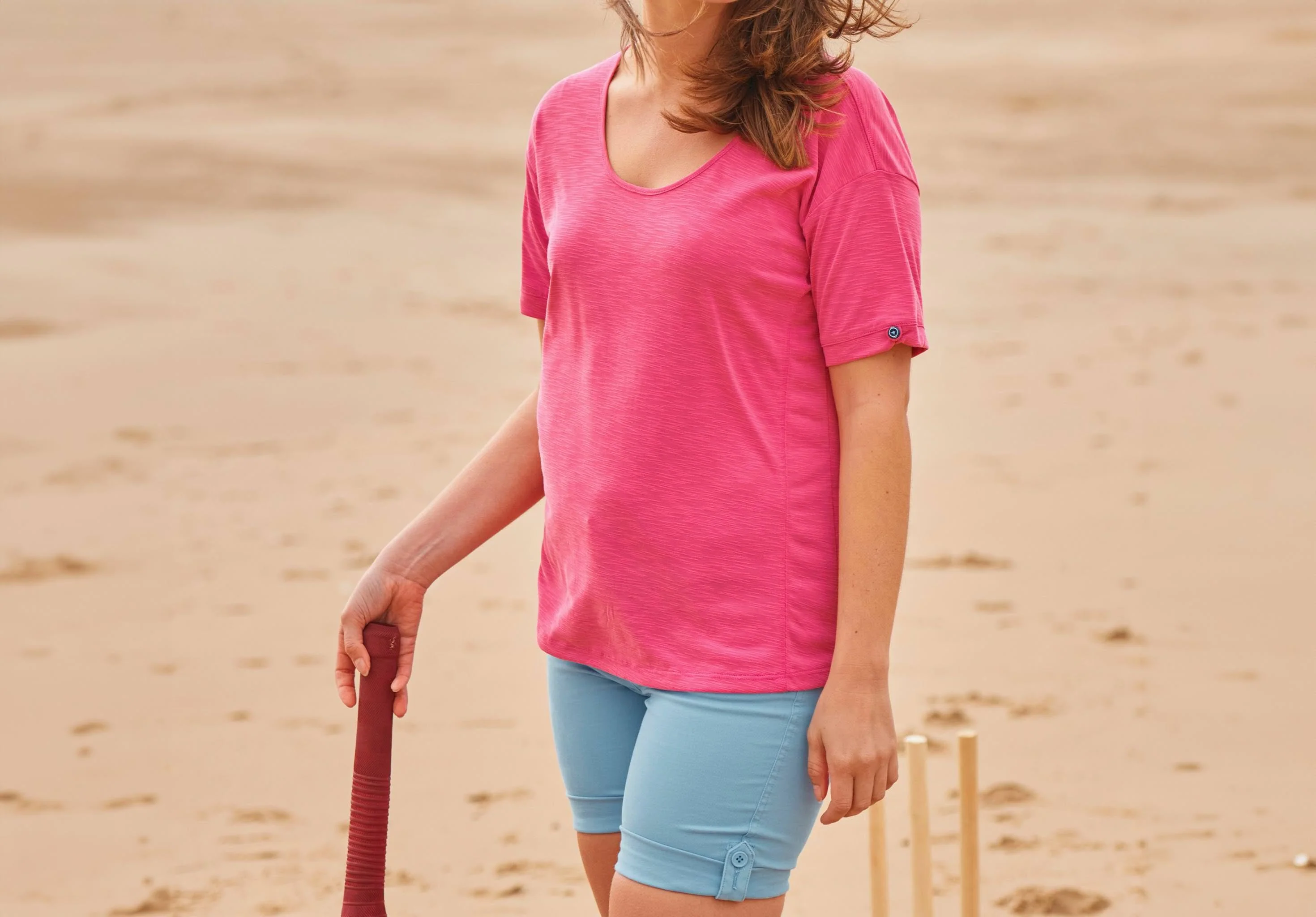 Cloyne Short Sleeved Top - Cerise - Image 3