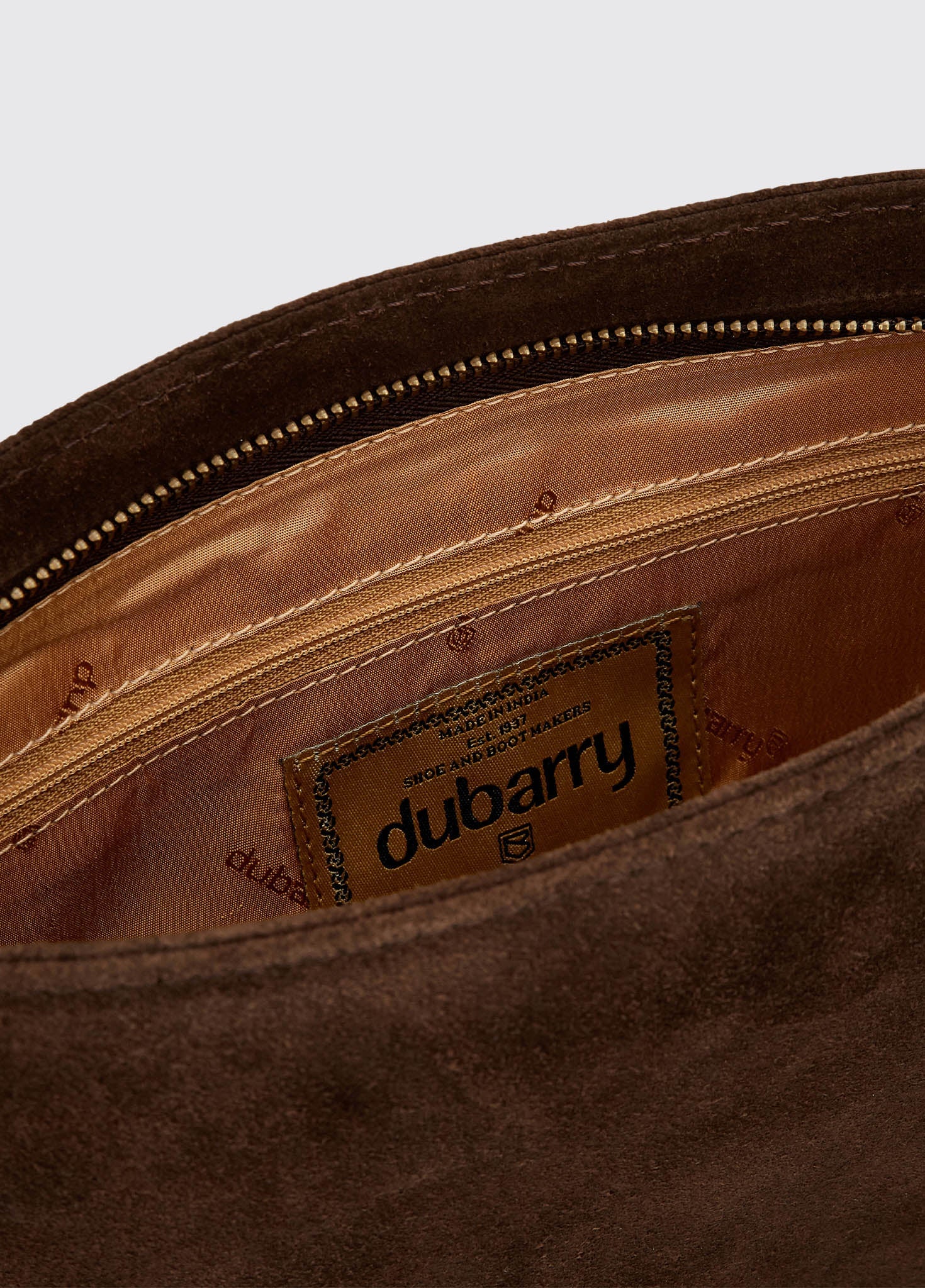 Millymount Ladies Suede Clutch - Cigar - Image 5