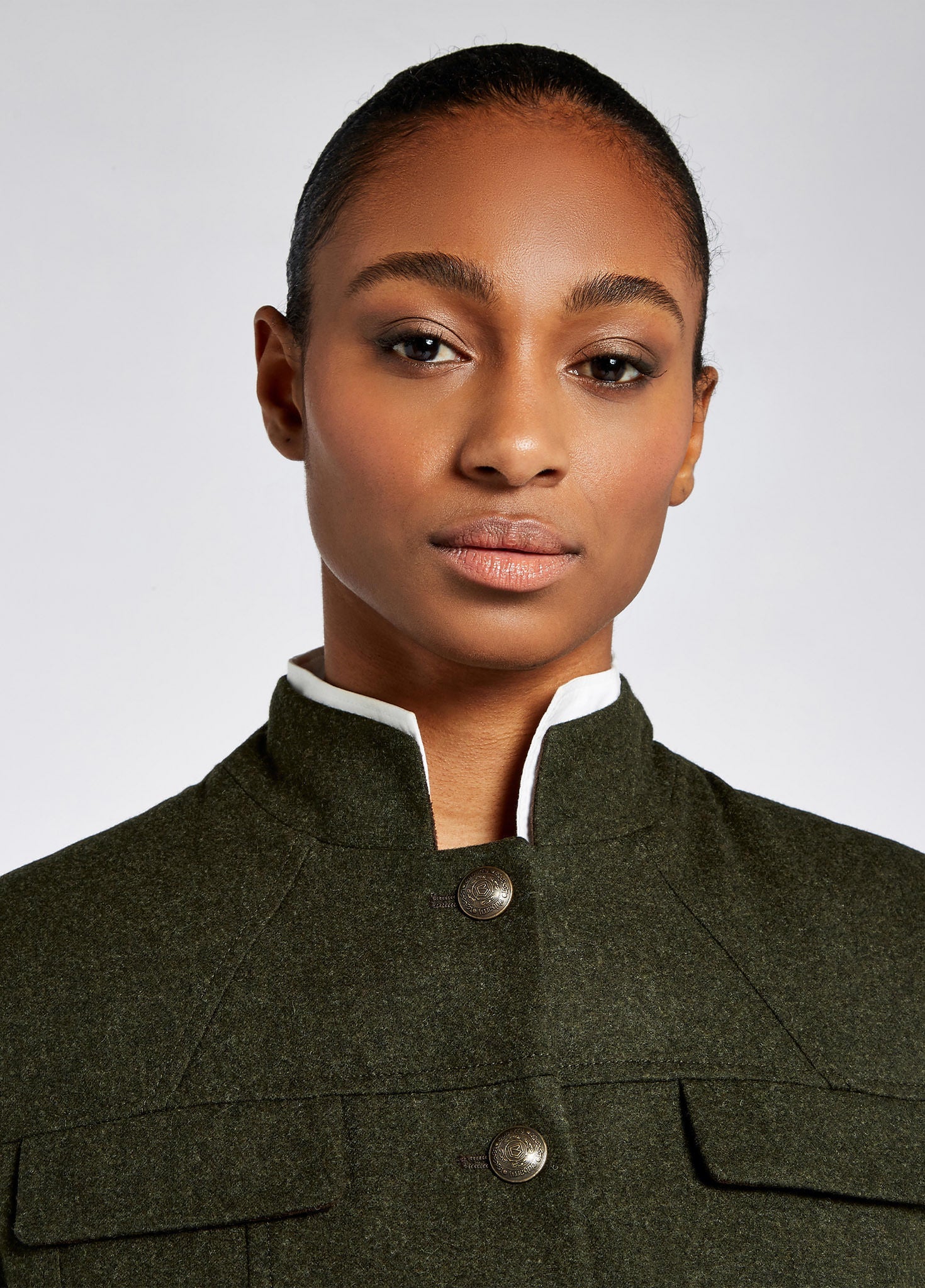 Coolepark Tweed Coat - Loden - Image 7