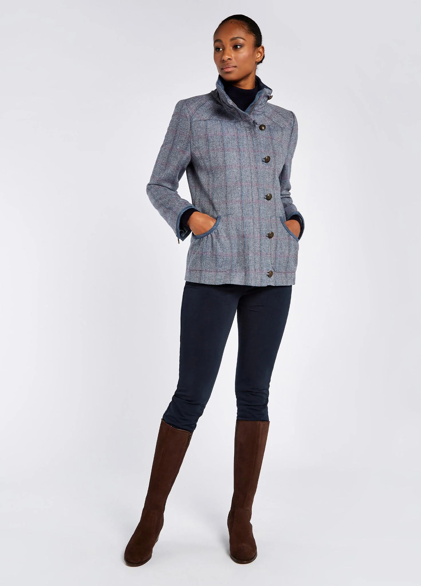 Bracken Tweed Jacket - Denim Haze - Image 2