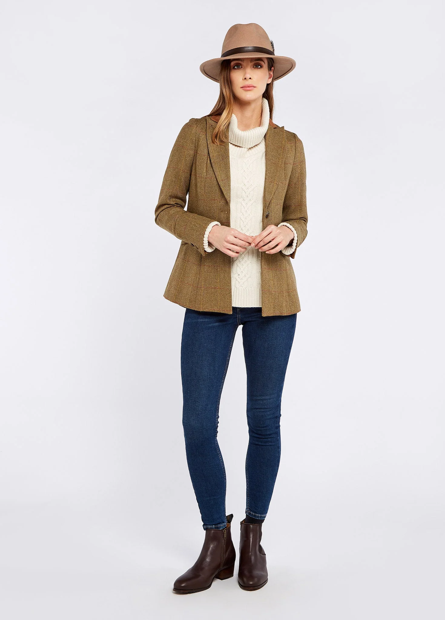 Heather Tweed Jacket - Elm - Image 2