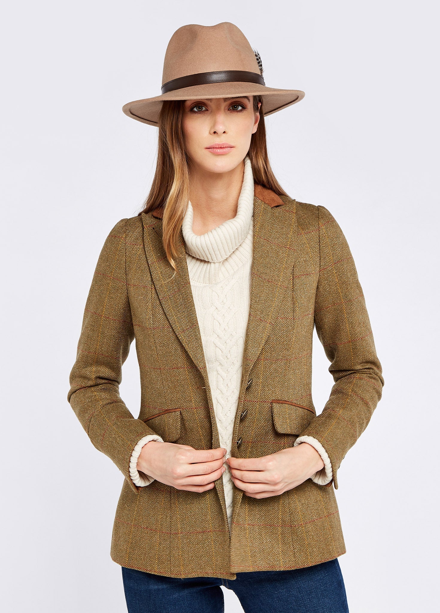 Heather Tweed Jacket - Elm - Image 3