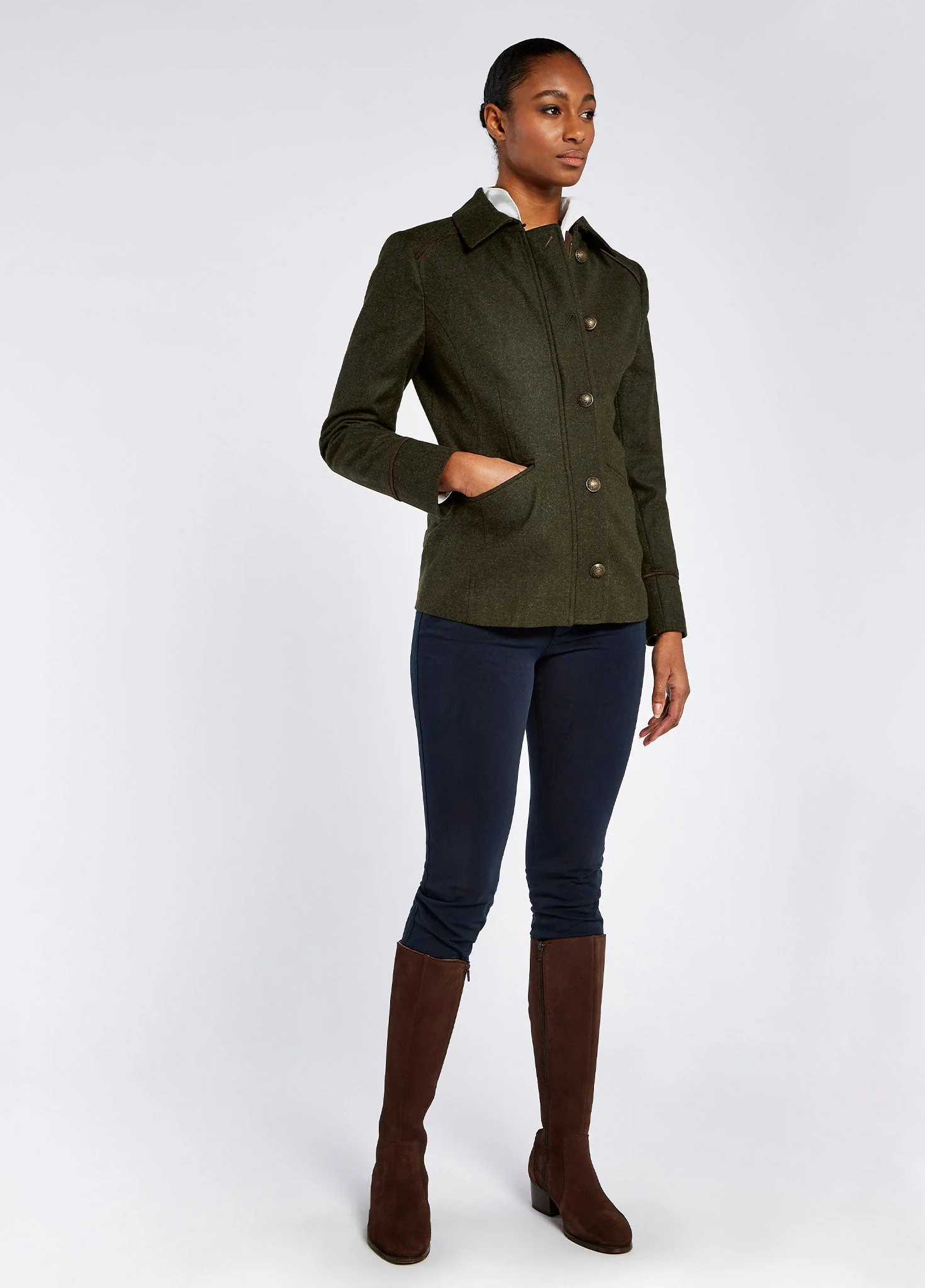 Slievebloom Tweed Jacket - Loden - Image 2