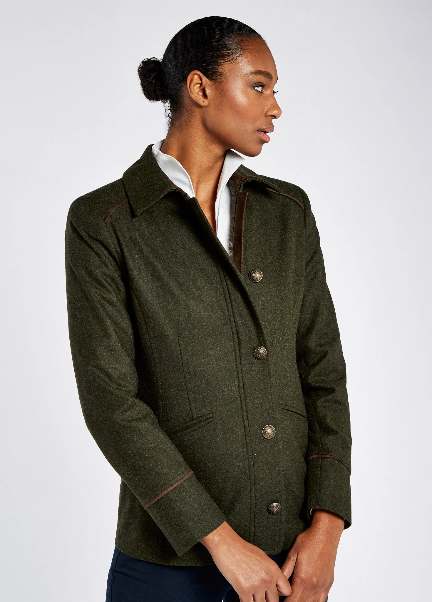 Slievebloom Tweed Jacket - Loden - Image 4
