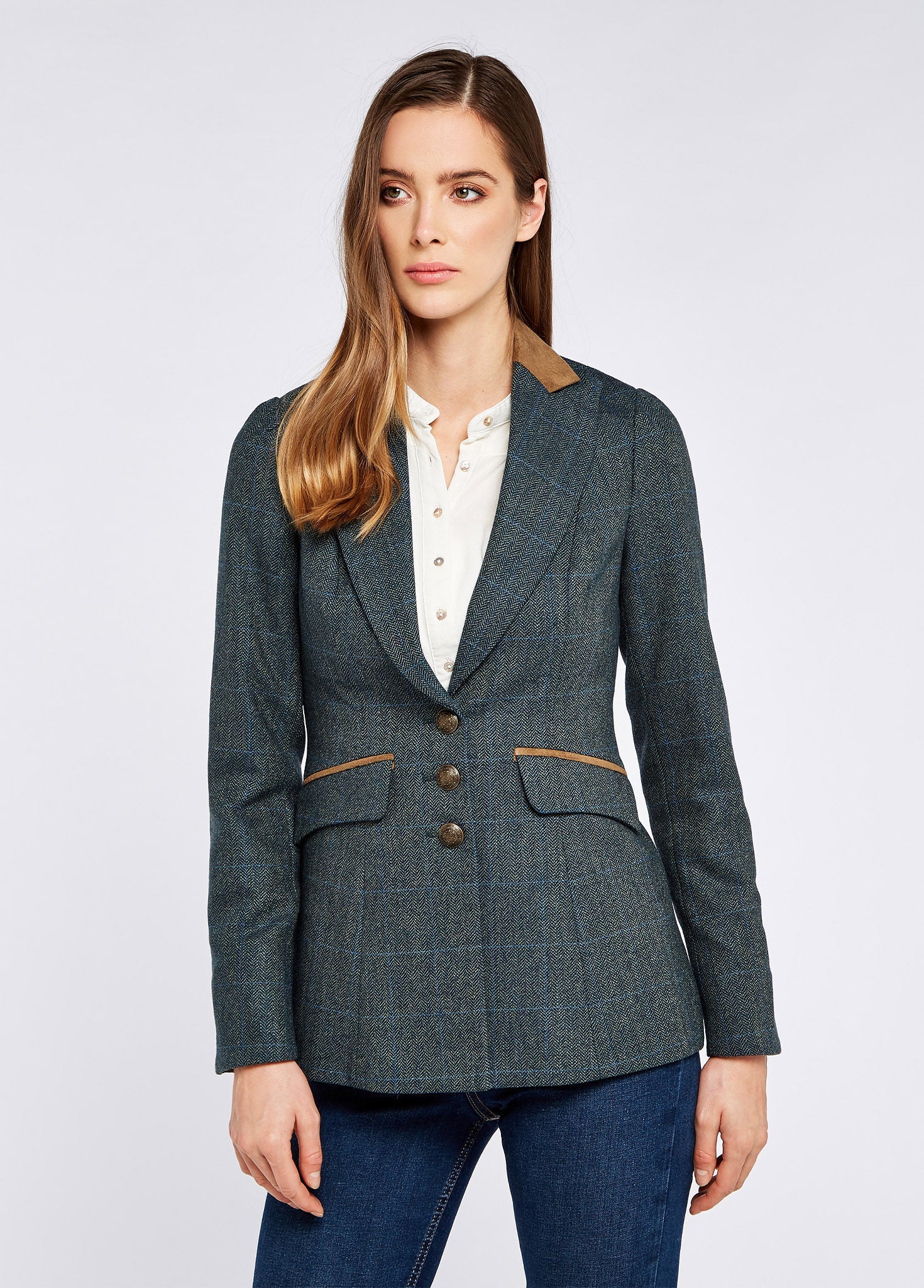 Heather Tweed Jacket - Mist - Image 3