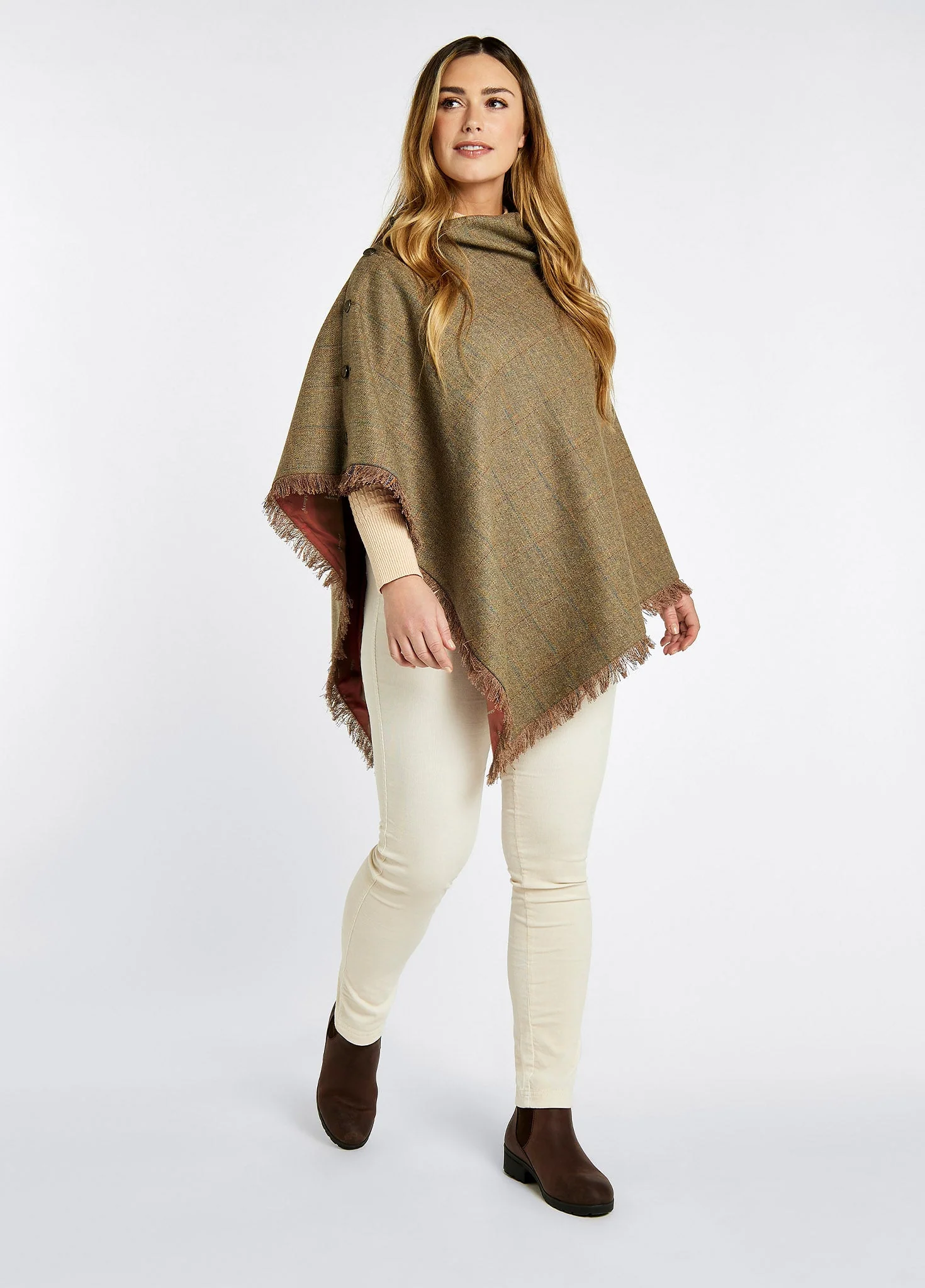 Hazelwood Tweed Poncho - Burren - Image 2