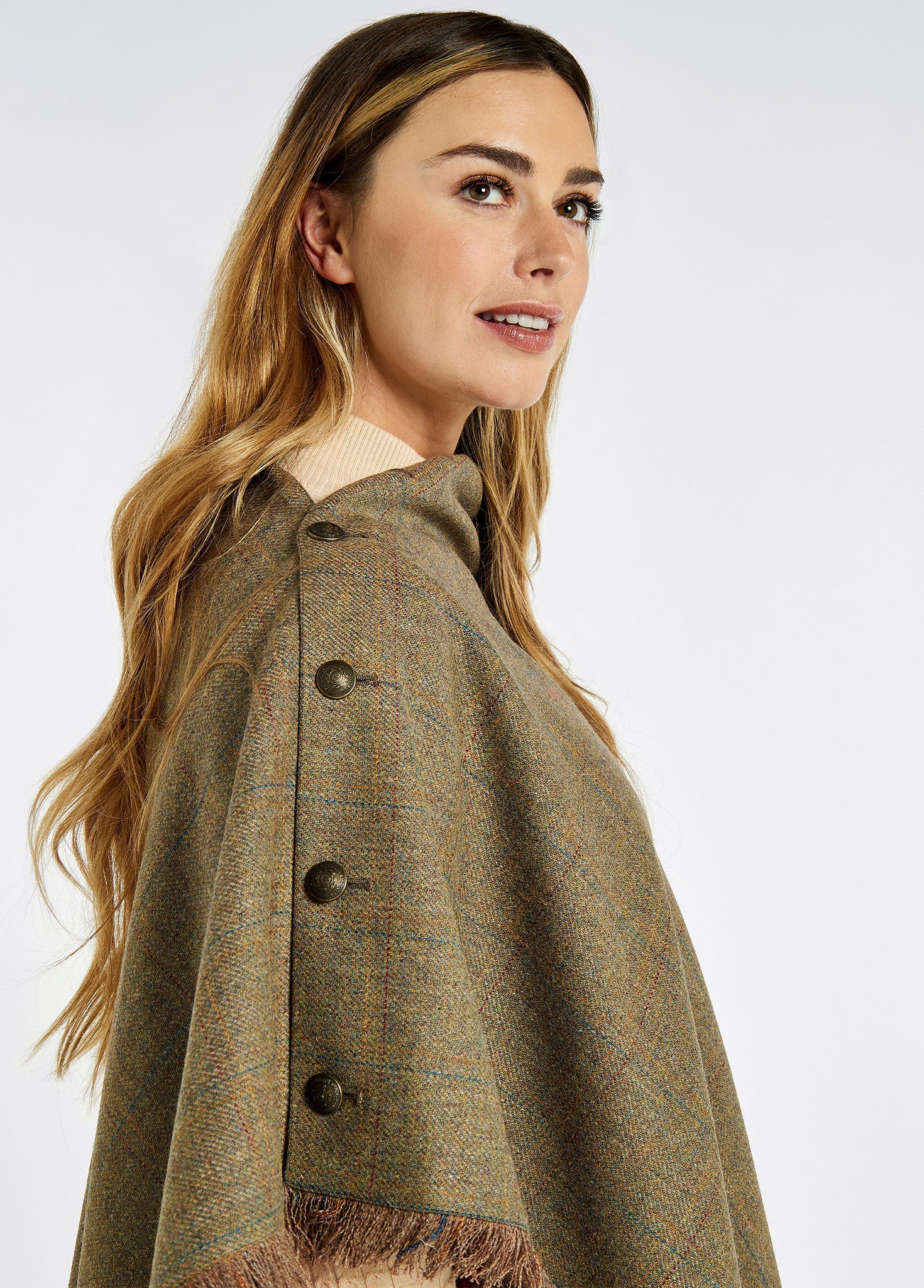 Hazelwood Tweed Poncho - Burren - Image 5