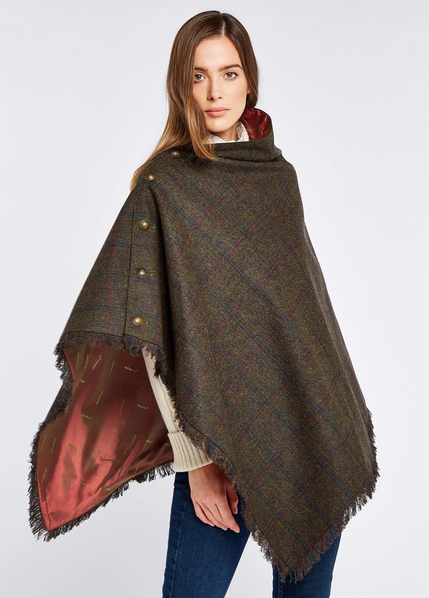 Hazelwood Tweed Poncho - Hemlock - Image 4