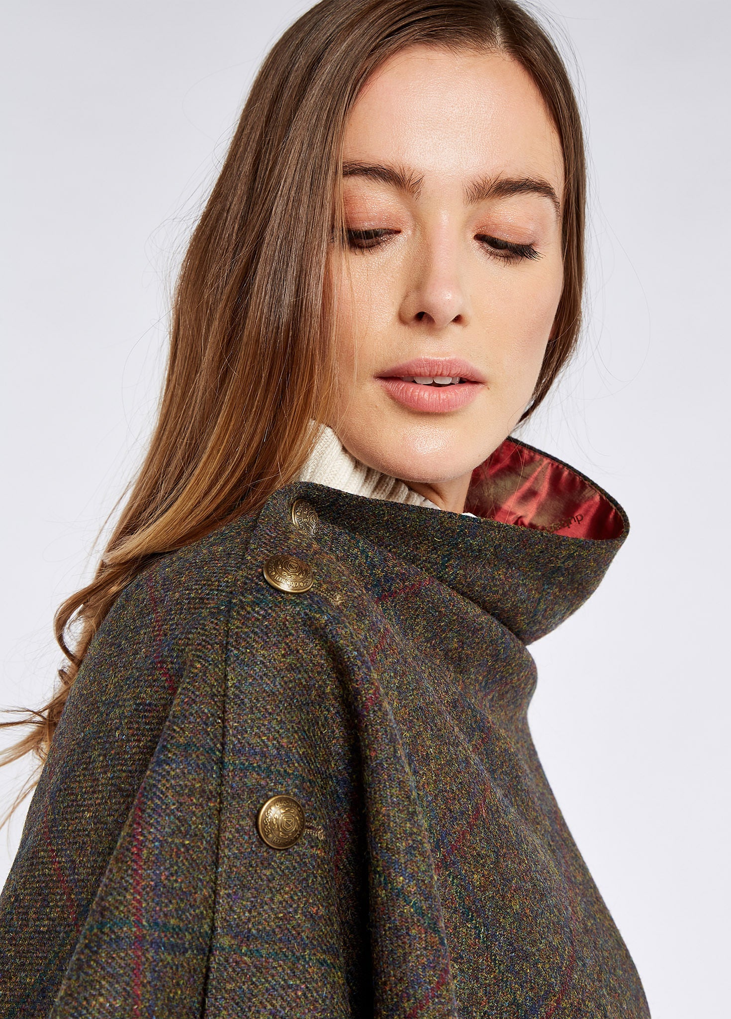 Hazelwood Tweed Poncho - Hemlock - Image 5