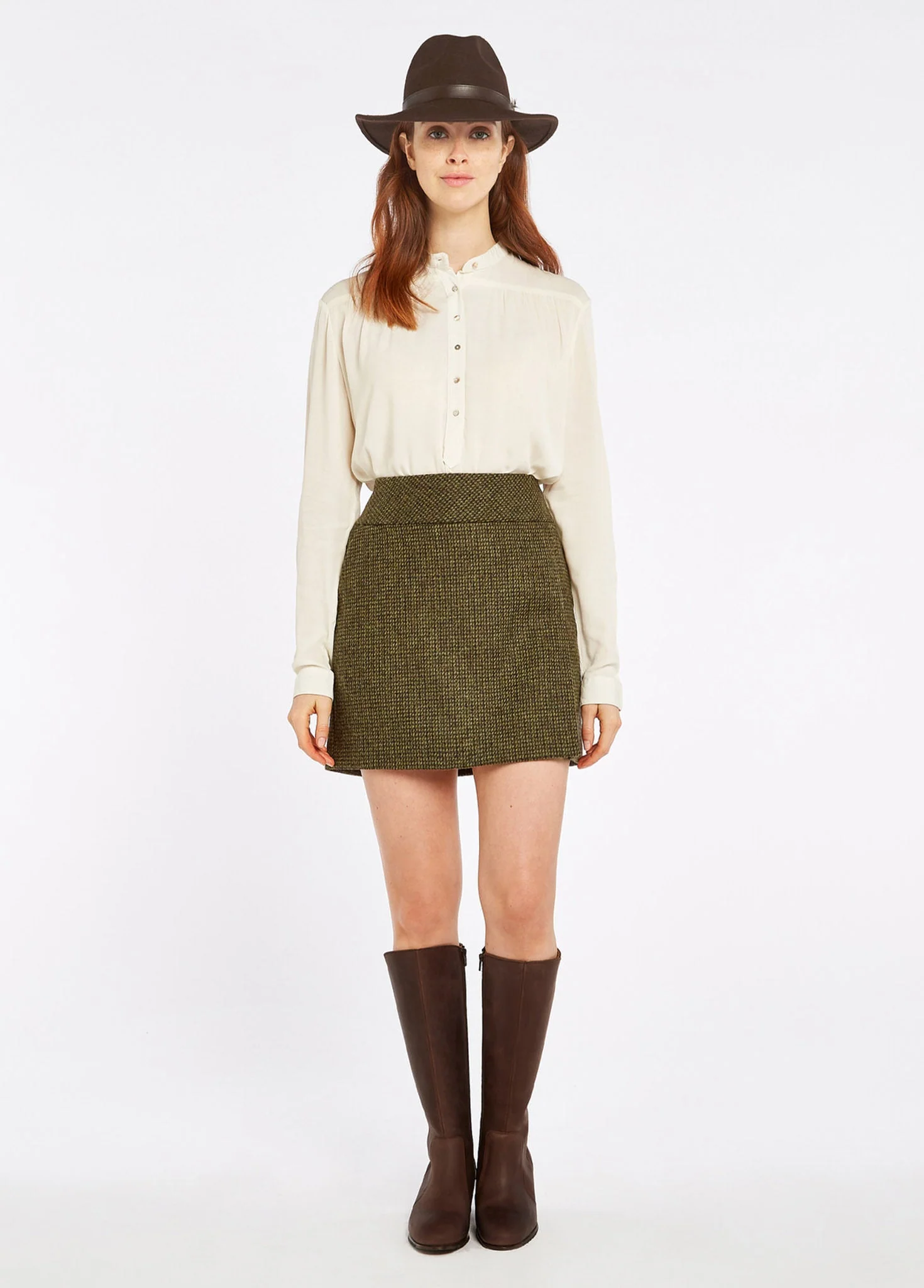 Bellflower Tweed Skirt - Heath - Image 2