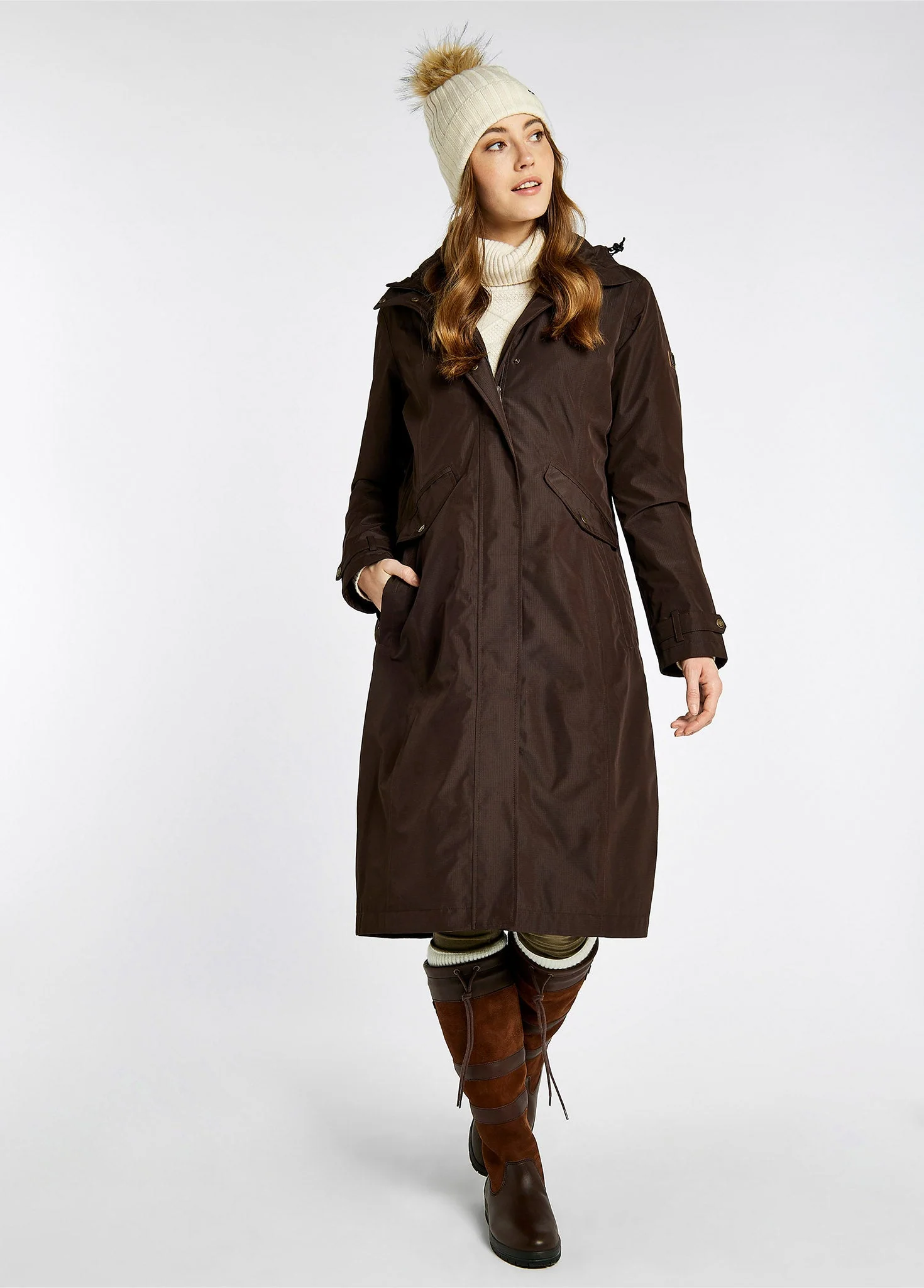 Alderford Waterproof Coat - Mahogany - Image 2