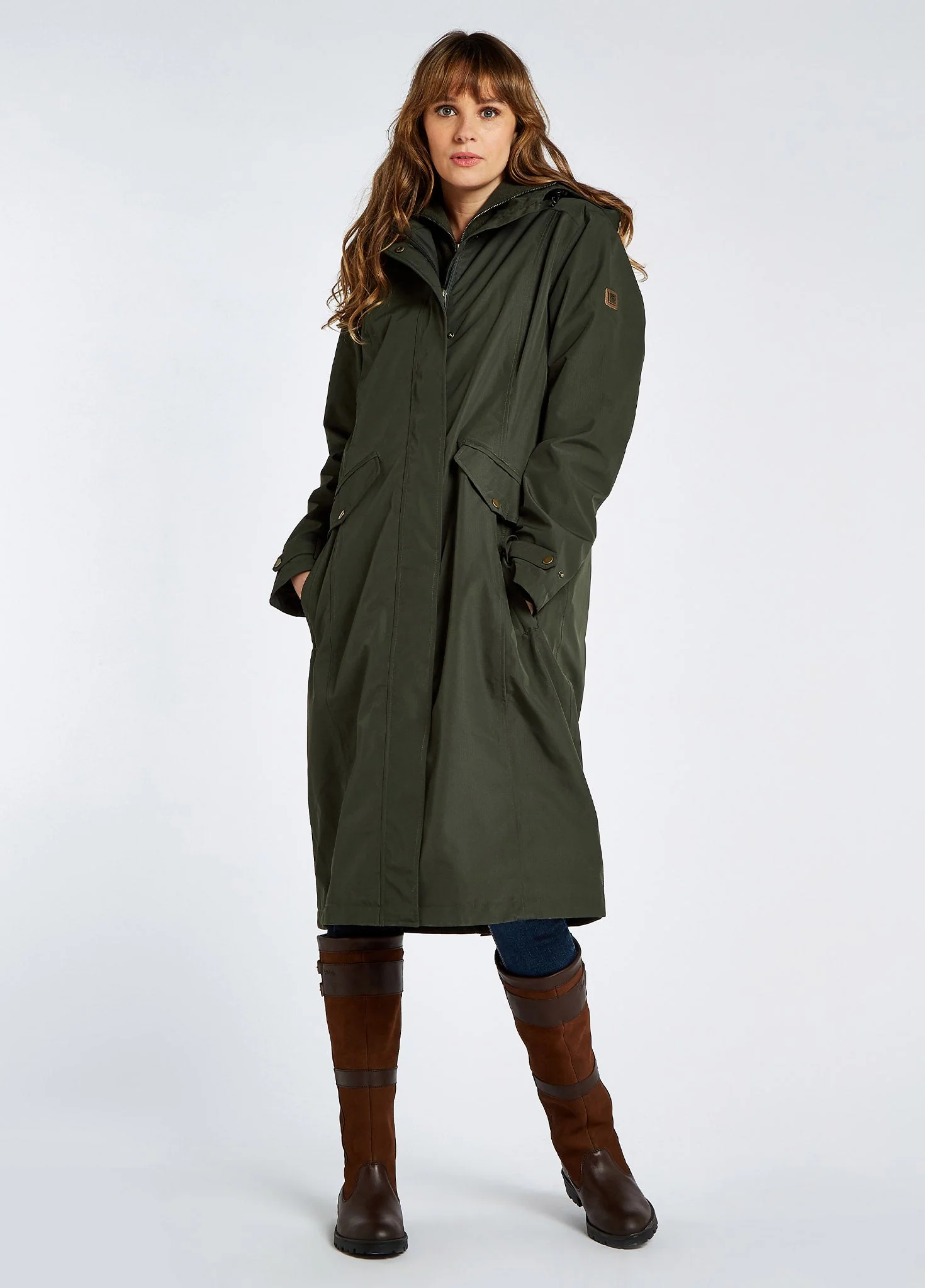 Alderford Waterproof Coat - Pesto - Image 3