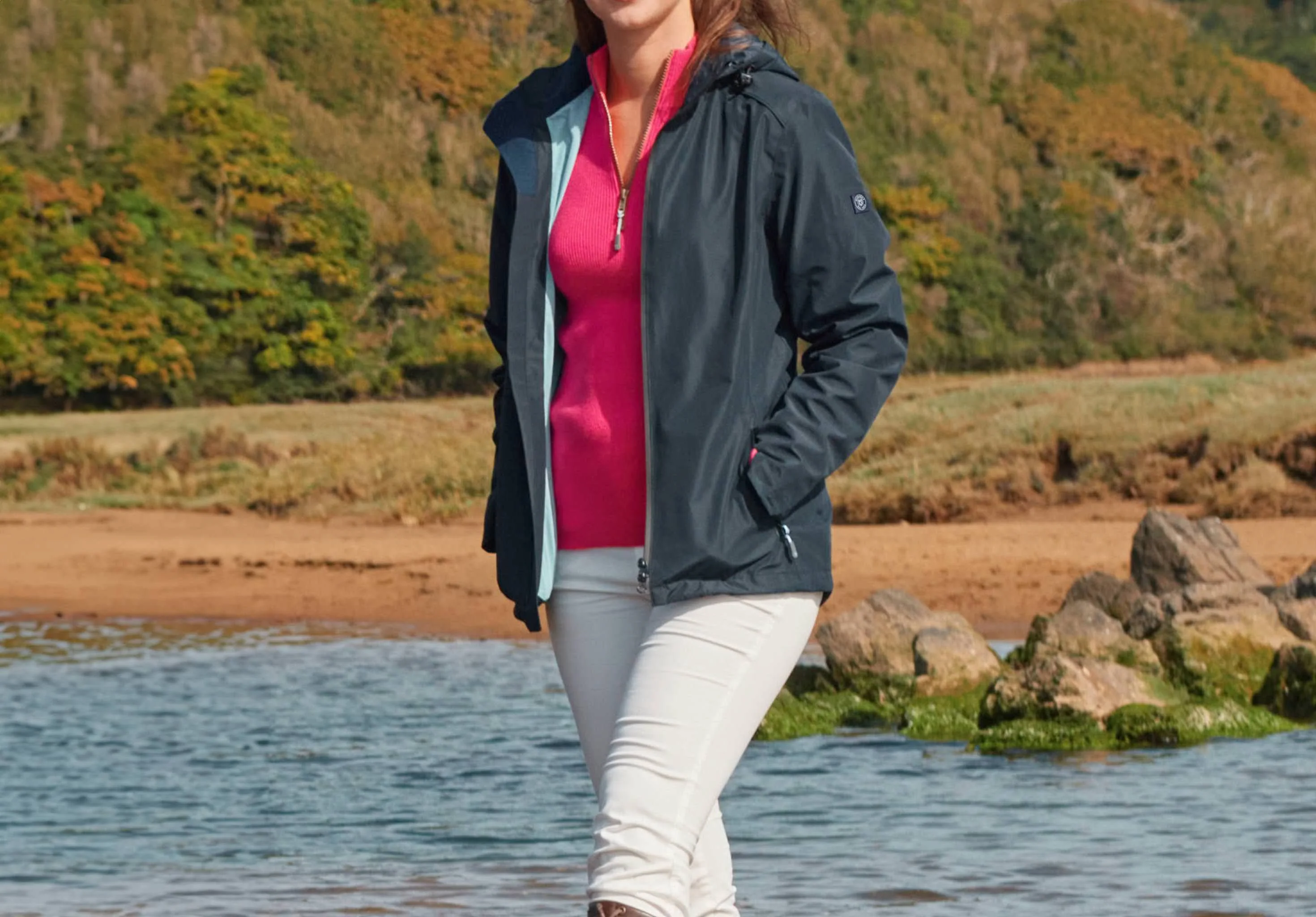 Garryvoe Waterproof Jacket - Navy - Image 3