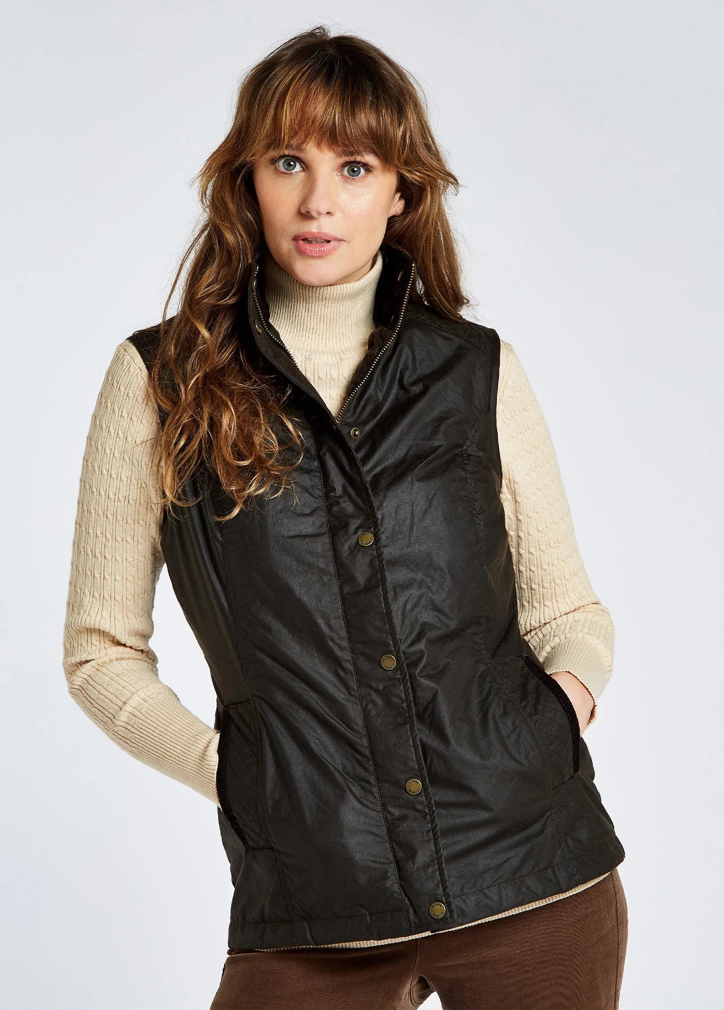 Pakenham Wax Gilet - Verdigris - Image 3