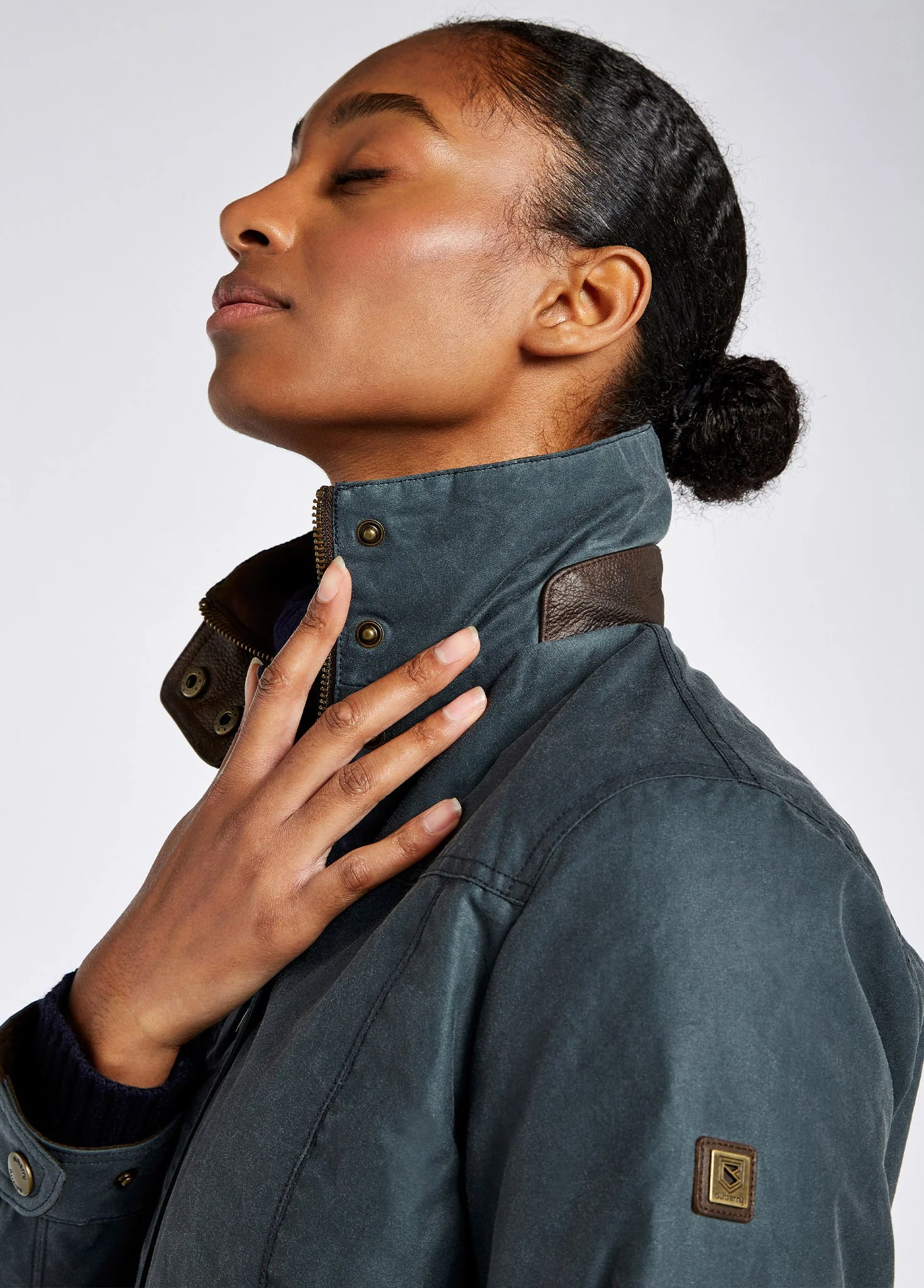 Mountrath Wax Jacket - Dark Pebble - Image 6