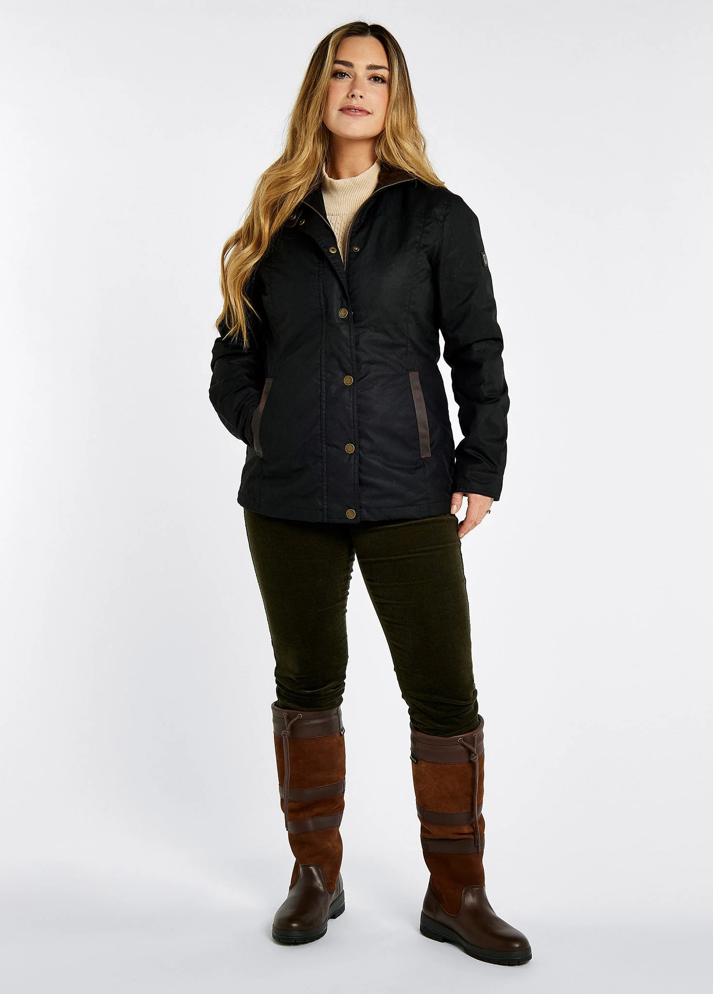 Mountrath Waxed Jacket - Black - Image 2