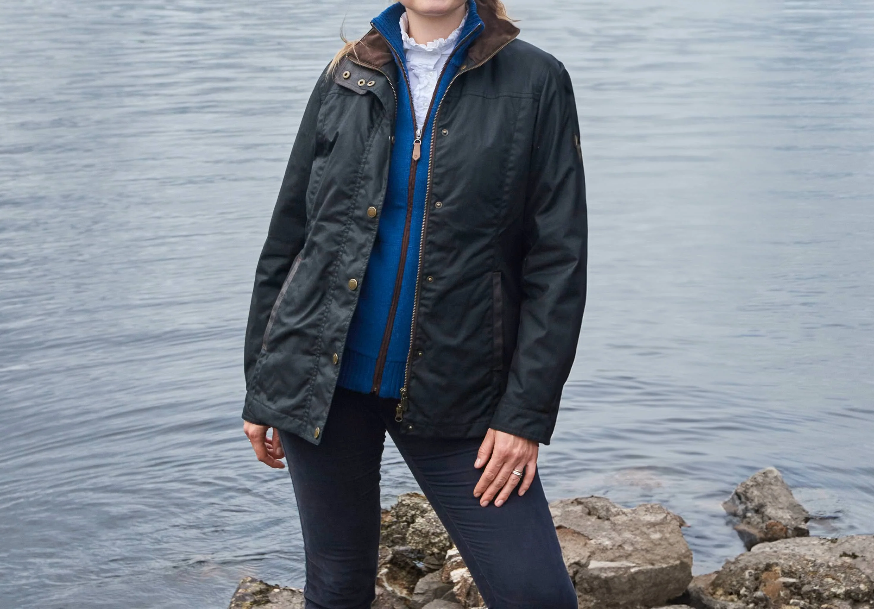Mountrath Waxed Jacket - Black - Image 3