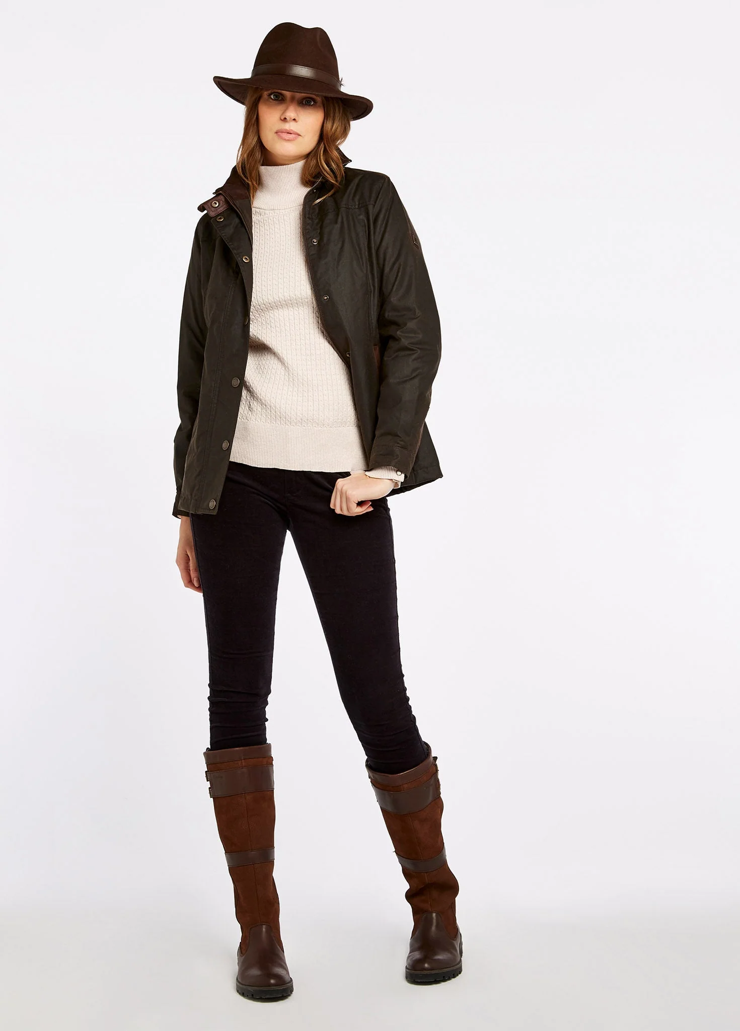 Mountrath Waxed Jacket - Olive - Image 2