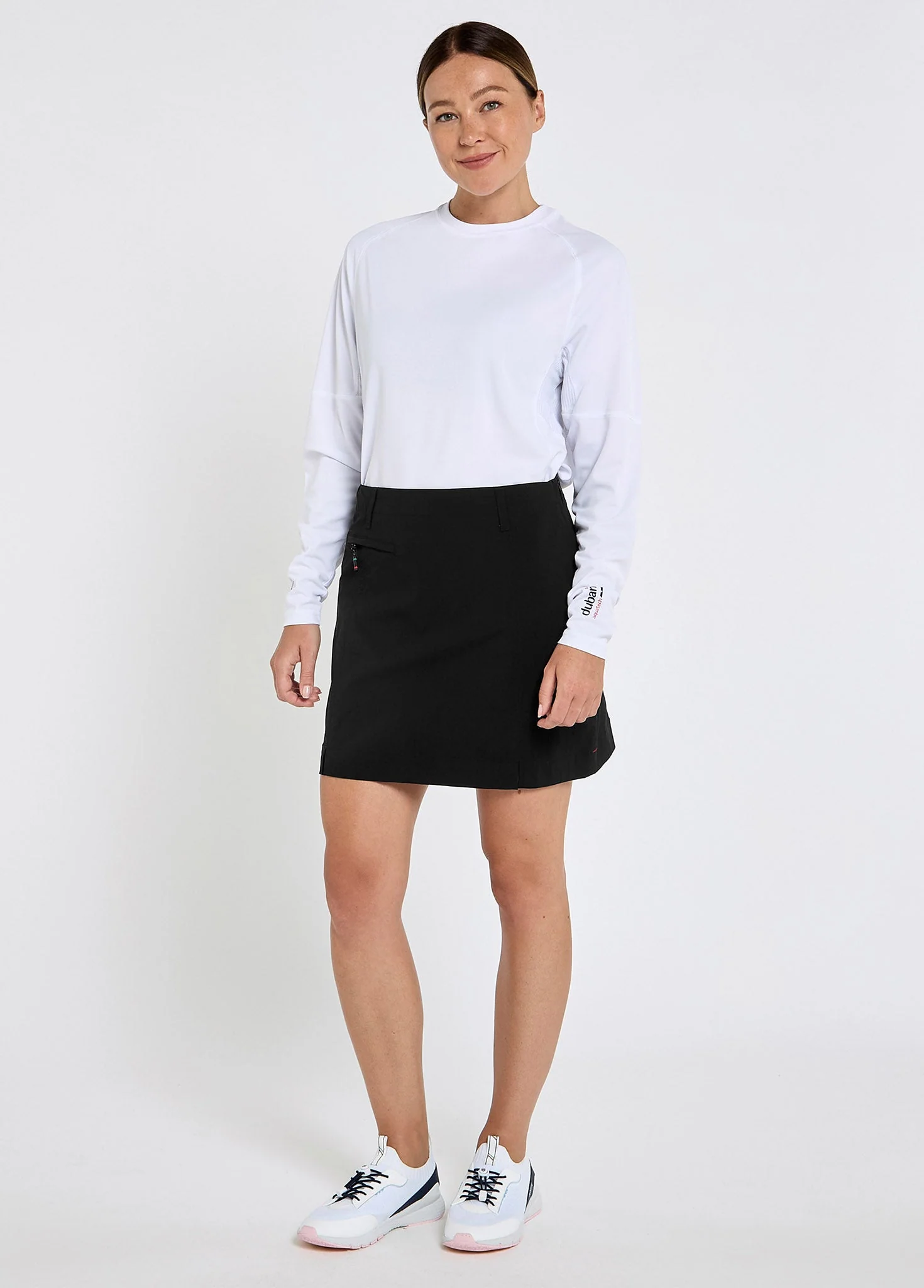 Corsica Womens Crew Skort - Black - Image 2