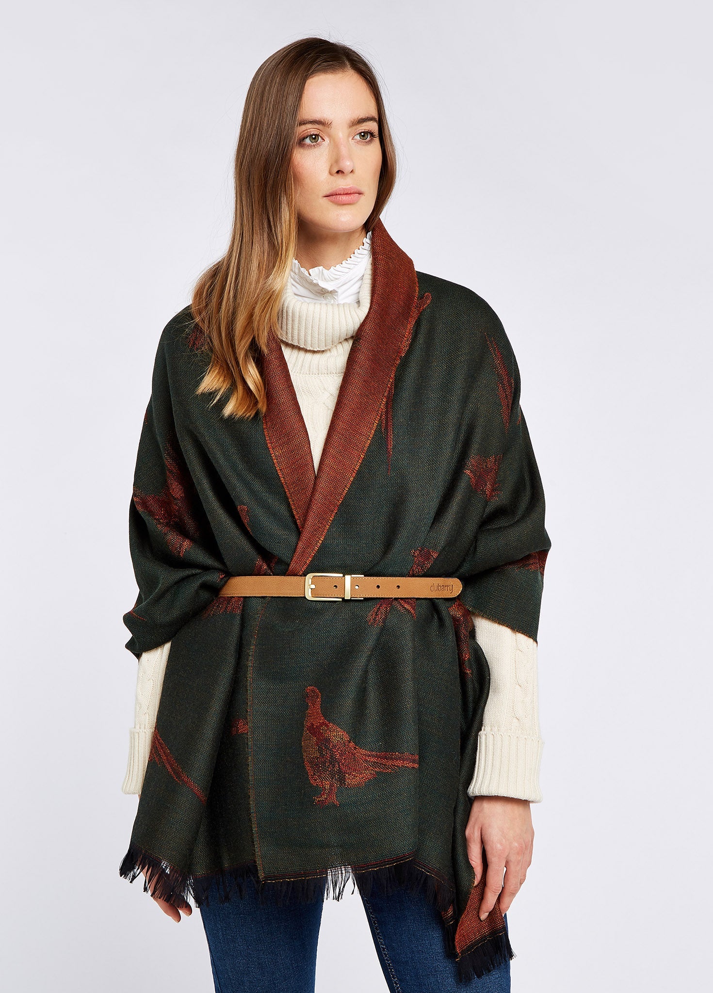 Birchdale Wool Stole - Ivy - Image 4