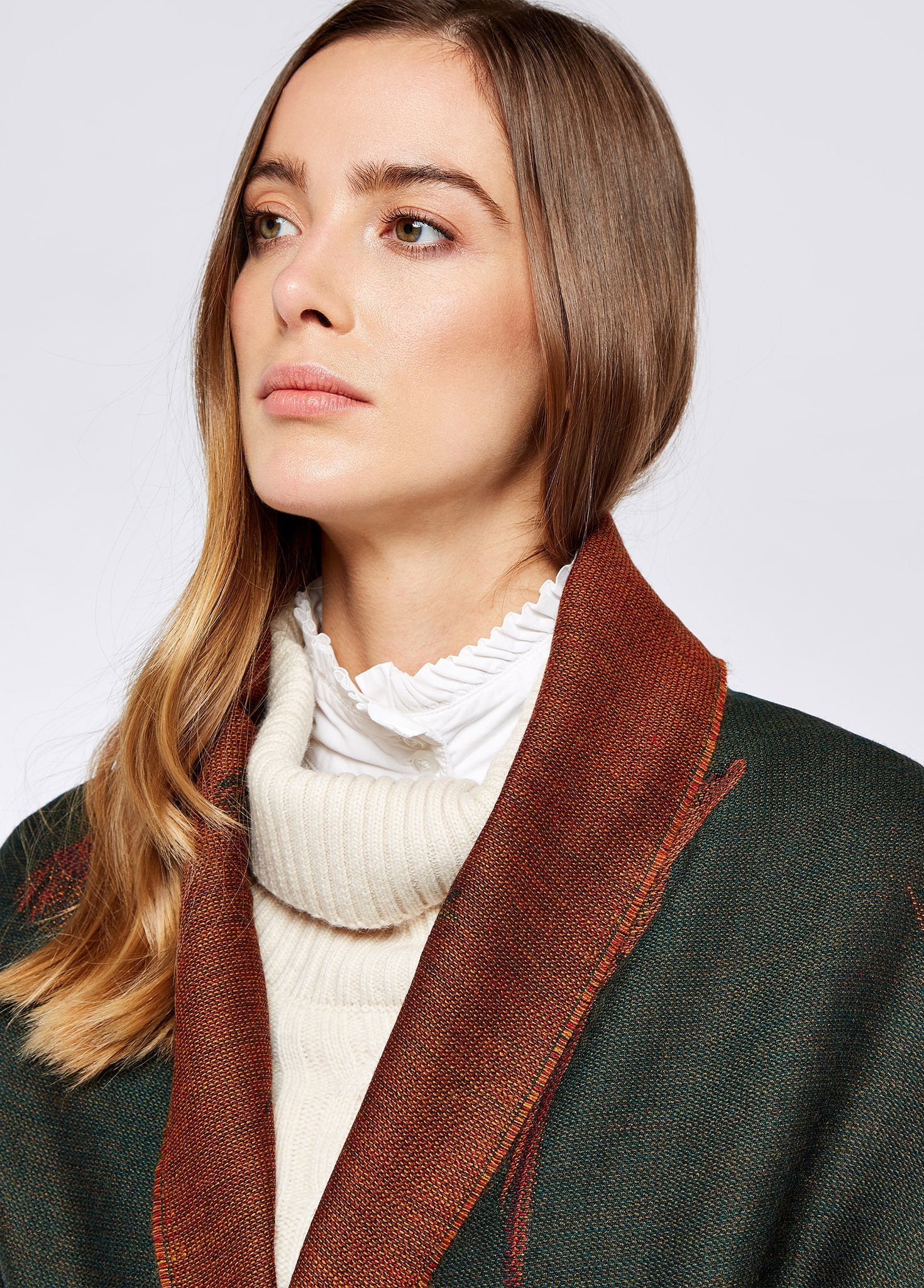 Birchdale Wool Stole - Ivy - Image 5