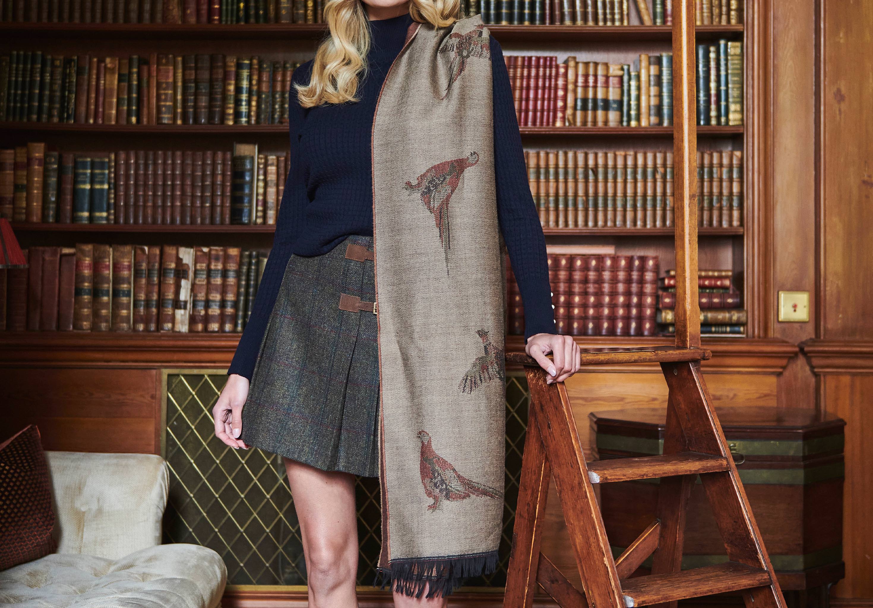 Birchdale Wool Stole - Taupe - Image 3