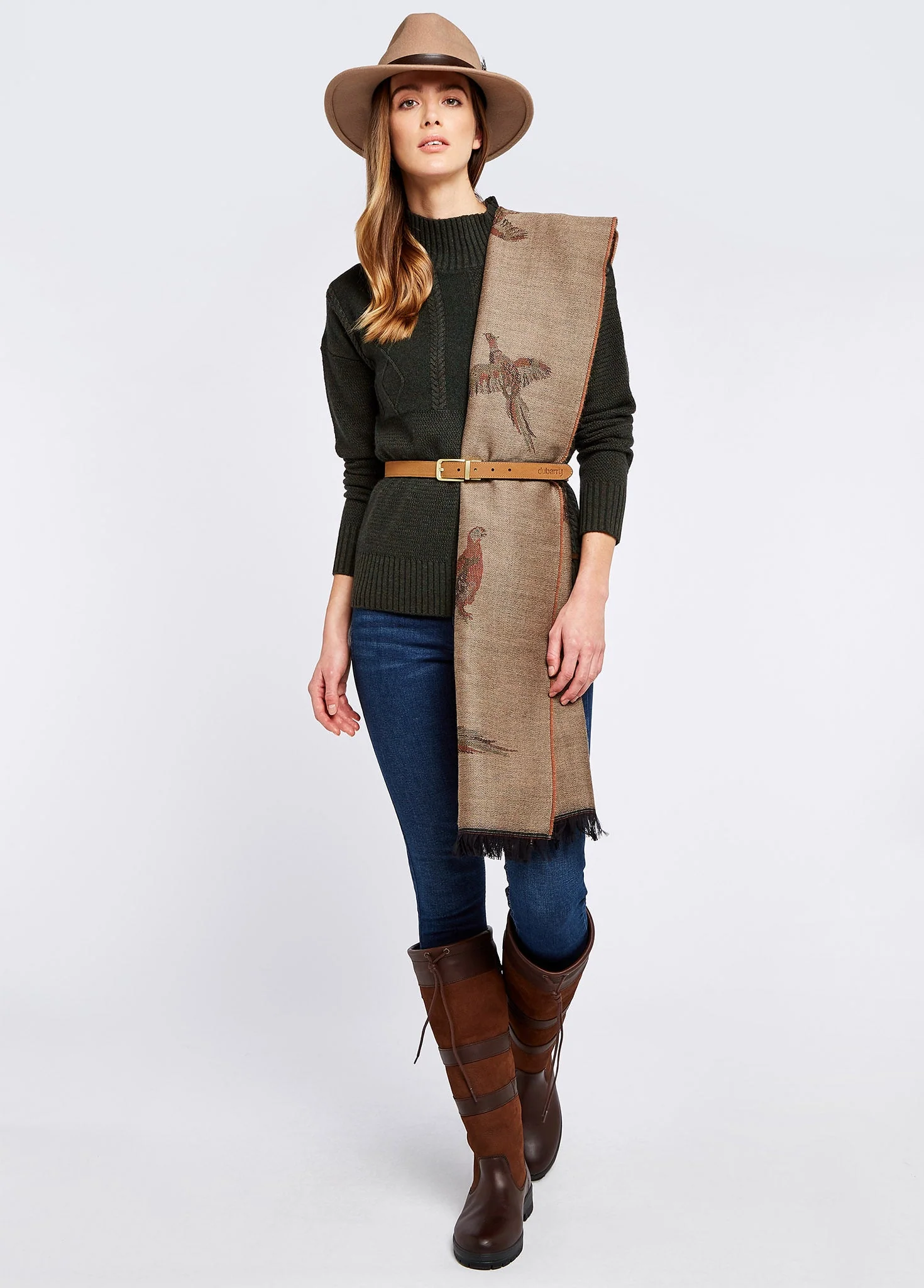 Birchdale Wool Stole - Taupe - Image 5