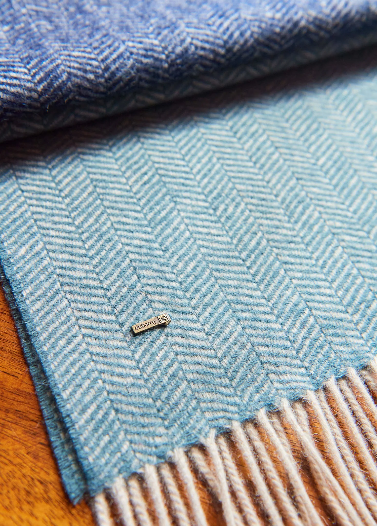 Kingsley Ladies Wool Scarf - Navy - Image 2