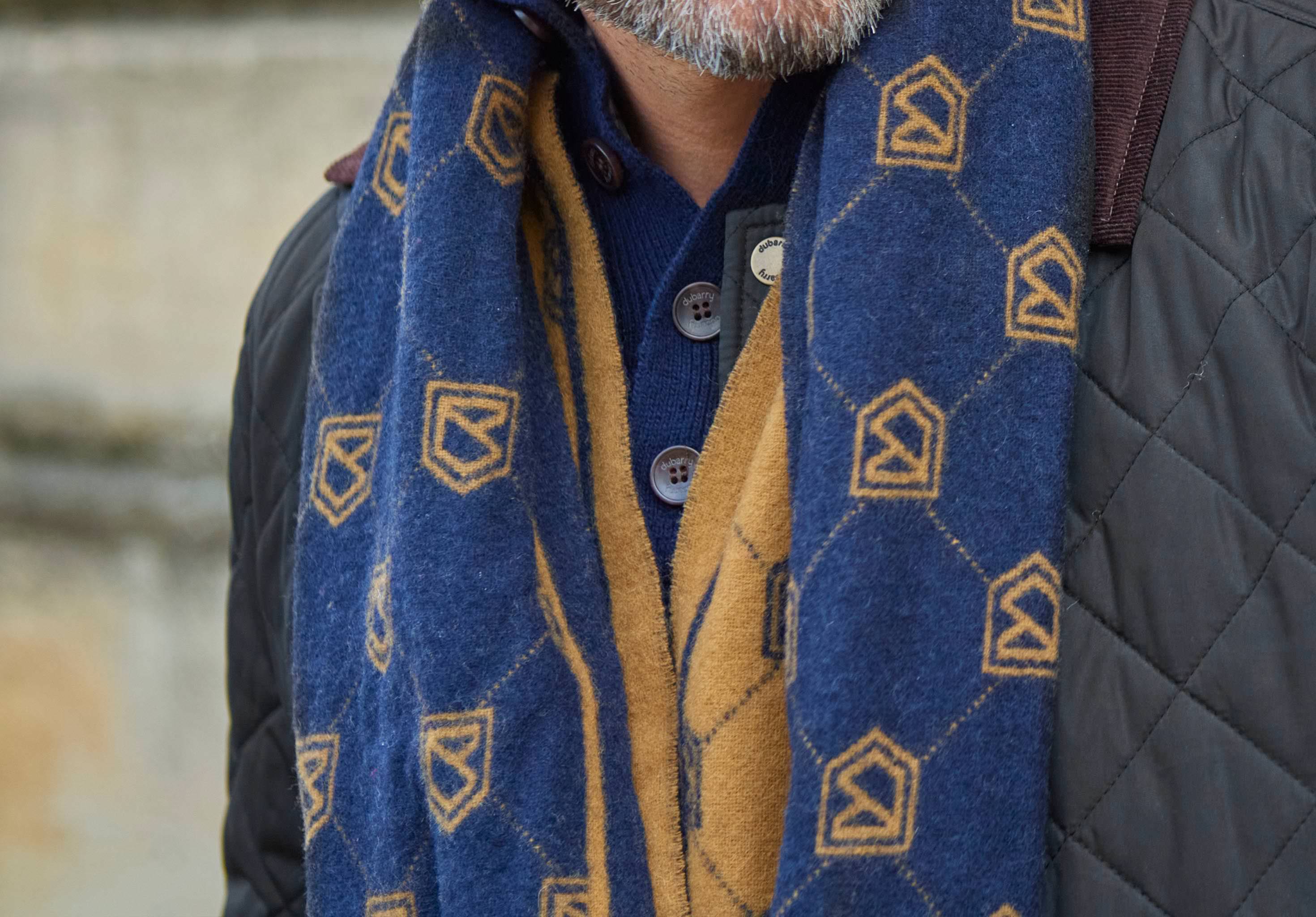 Templehouse Ladies Wool Scarf - Navy - Image 3