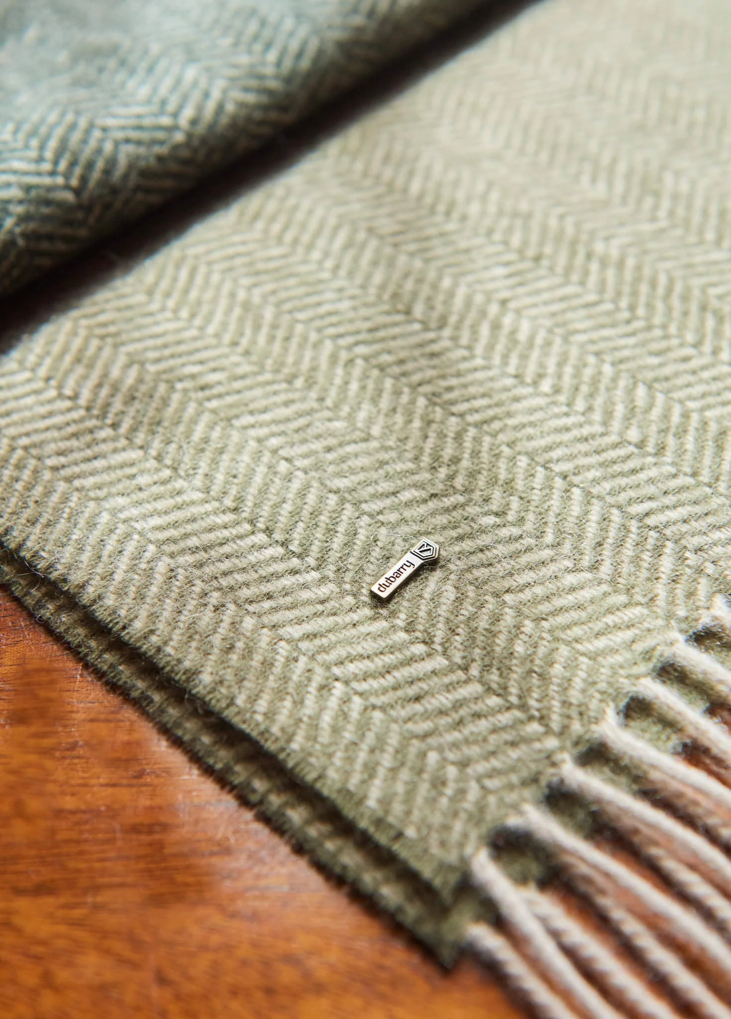 Kingsley Ladies Wool Scarf - Olive - Image 2