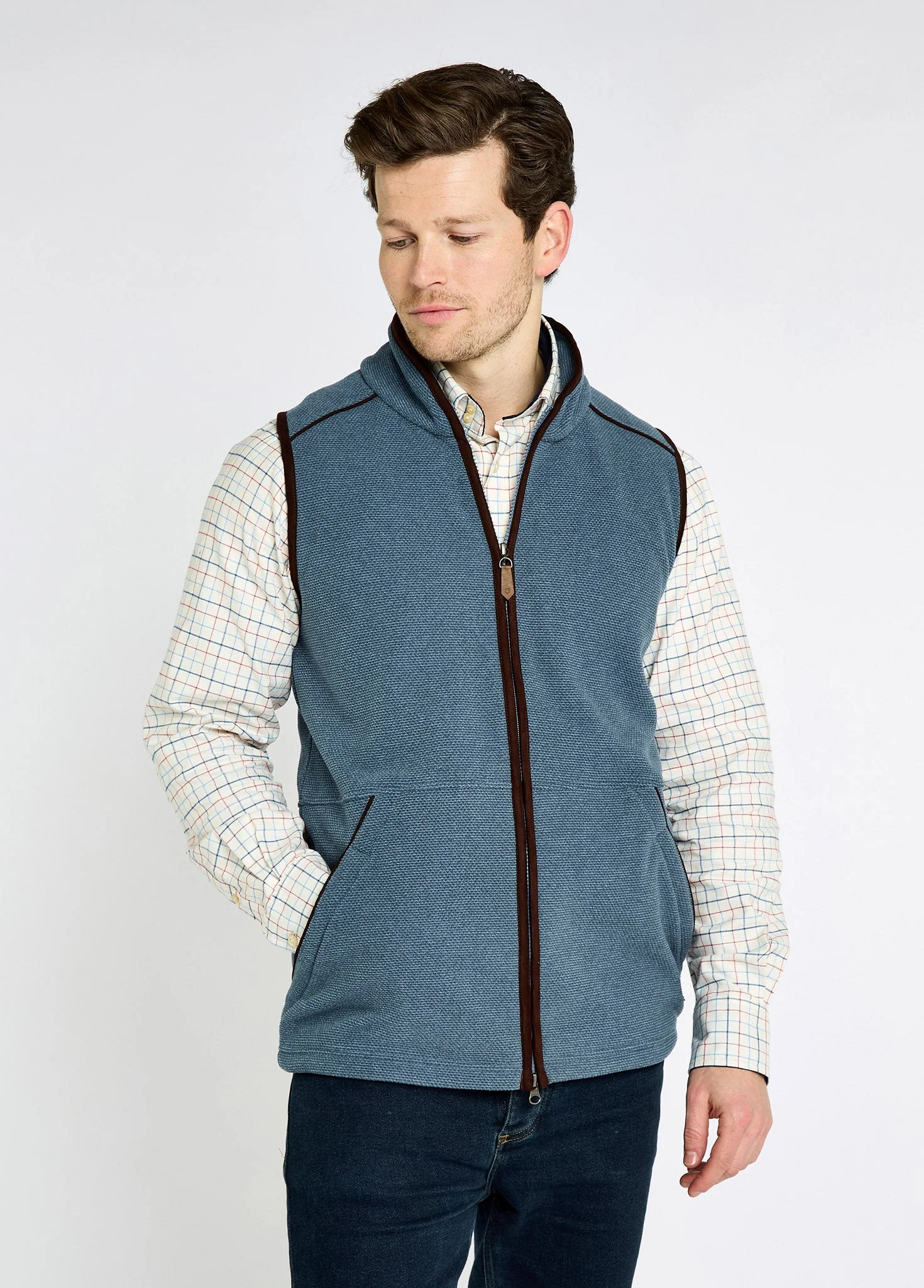 Lifford Fleece Gilet - Indigo - Image 3