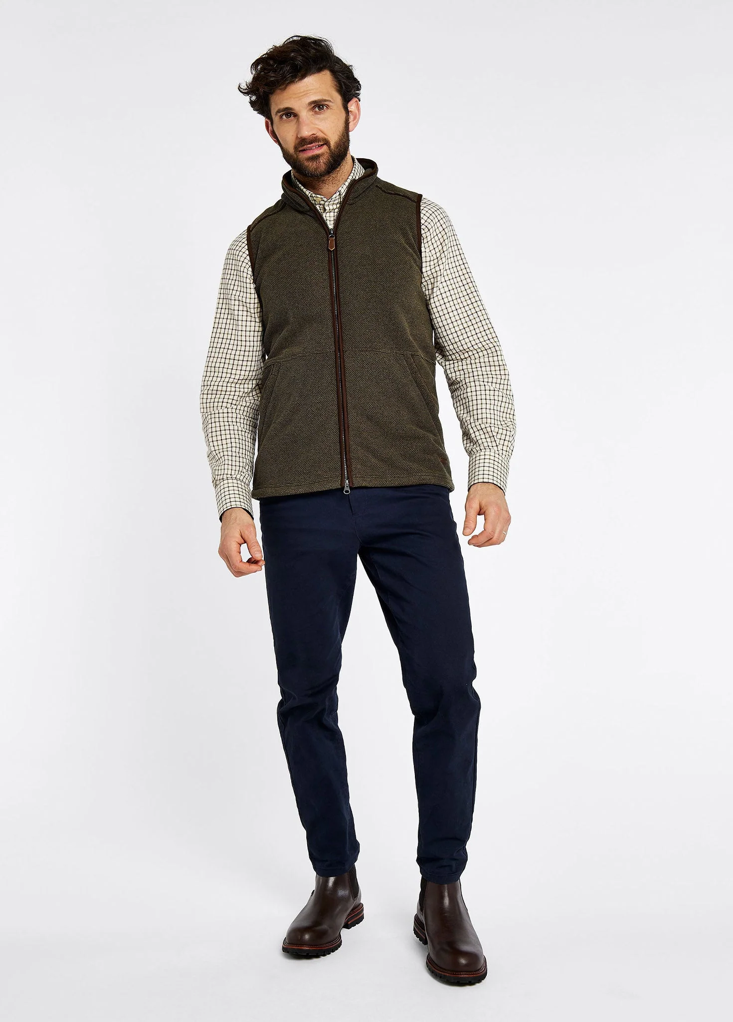 Lifford Fleece Gilet - Olive - Image 2