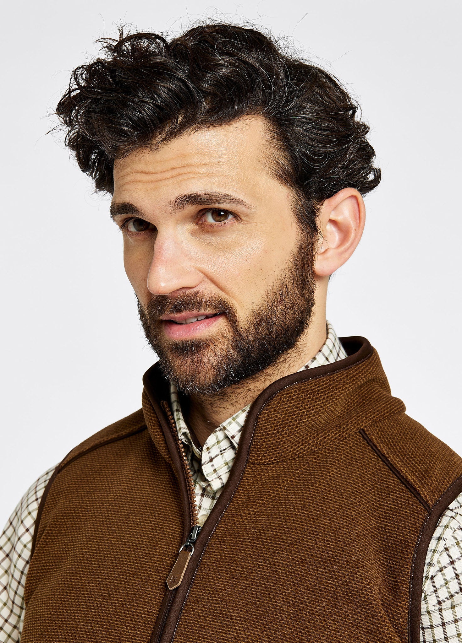 Lifford Fleece Gilet - Walnut - Image 4