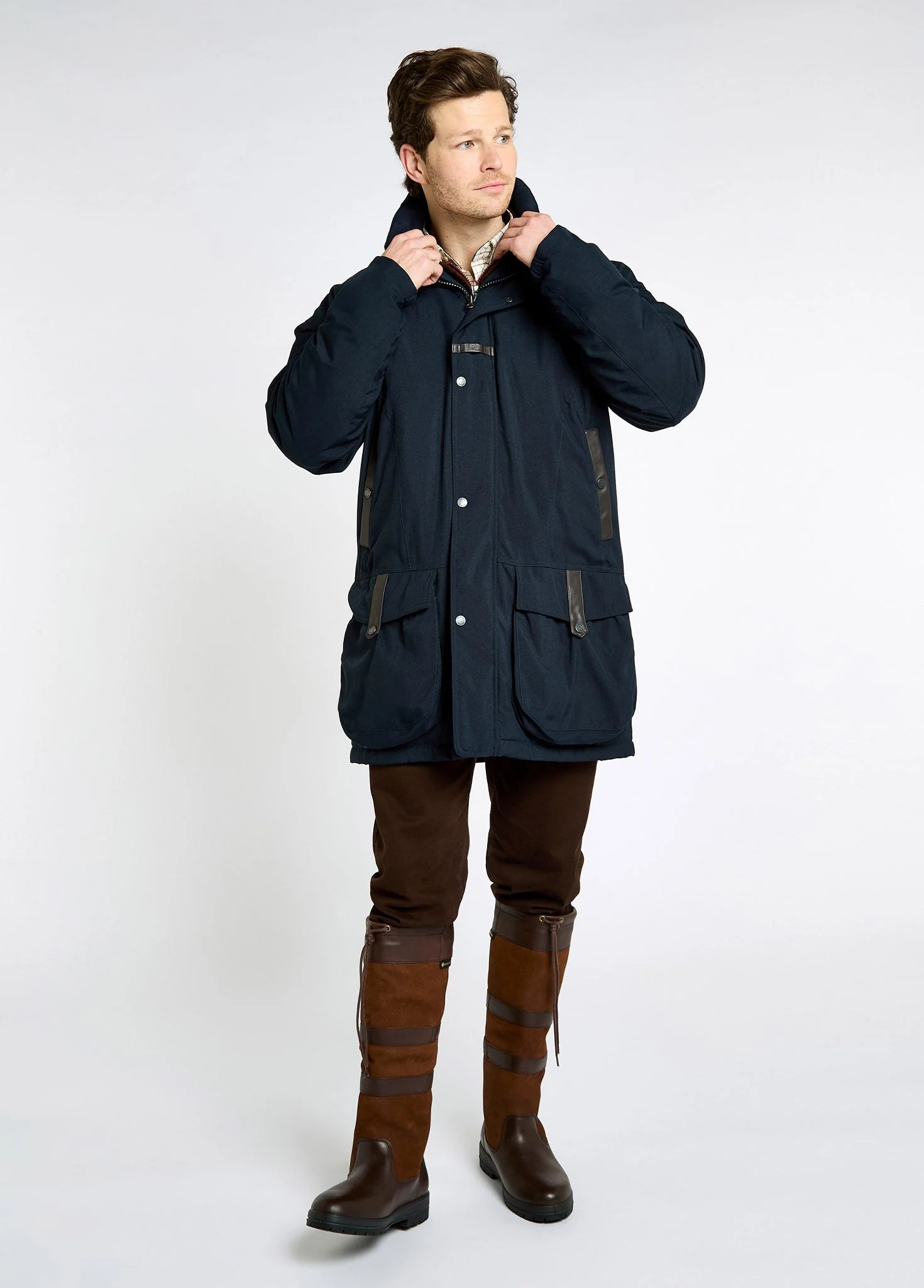 Longacre Men’s Waterproof Coat - Navy - Image 2