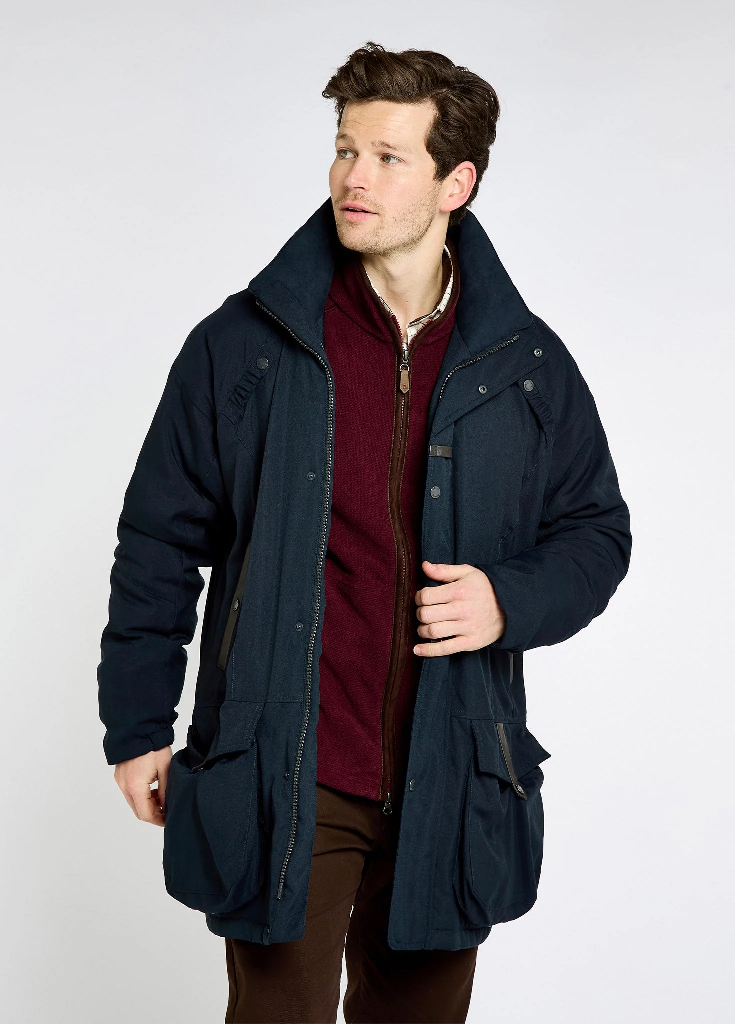 Longacre Men’s Waterproof Coat - Navy - Image 3