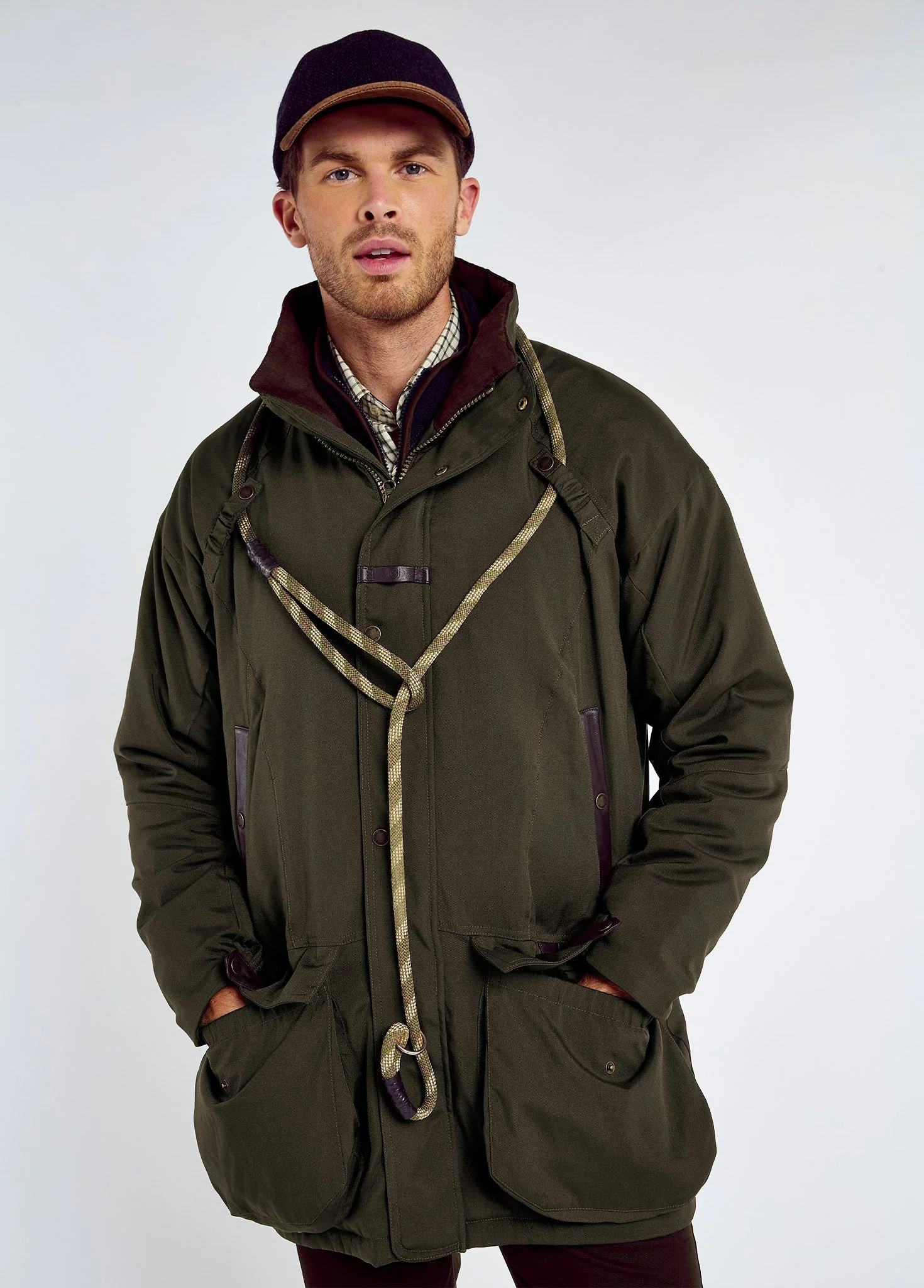Longacre Men’s Waterproof Coat - Olive - Image 7