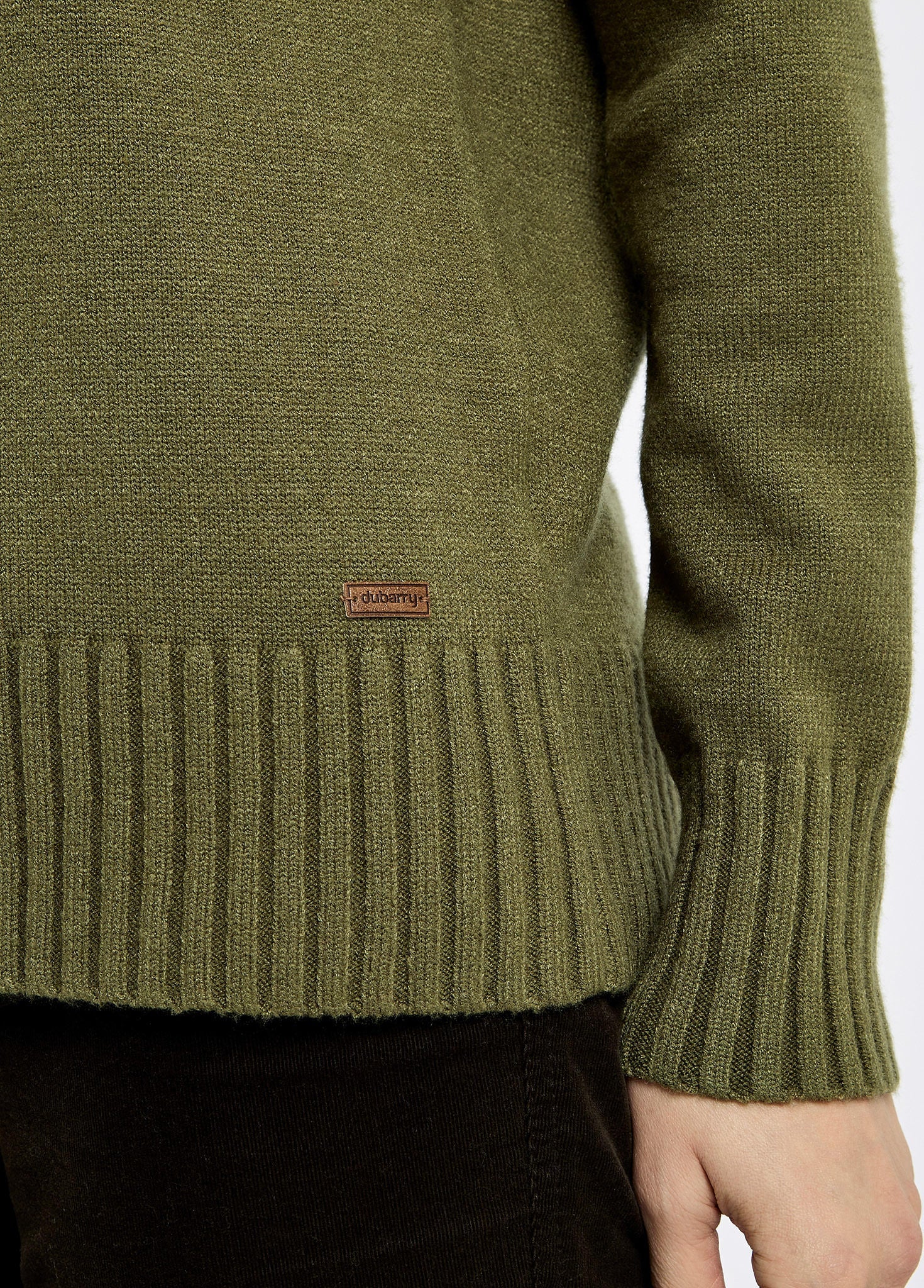 Markham Women's zip neck sweater - Dusky Green - Image 4